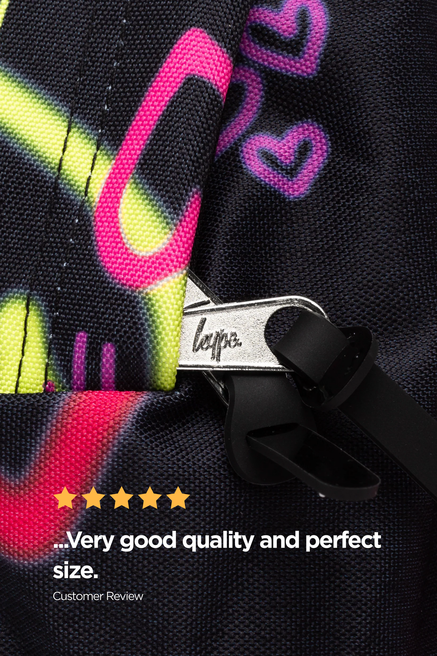 Hype Girls Black Graffiti Heart Backpack & Lunch Bag Bundle