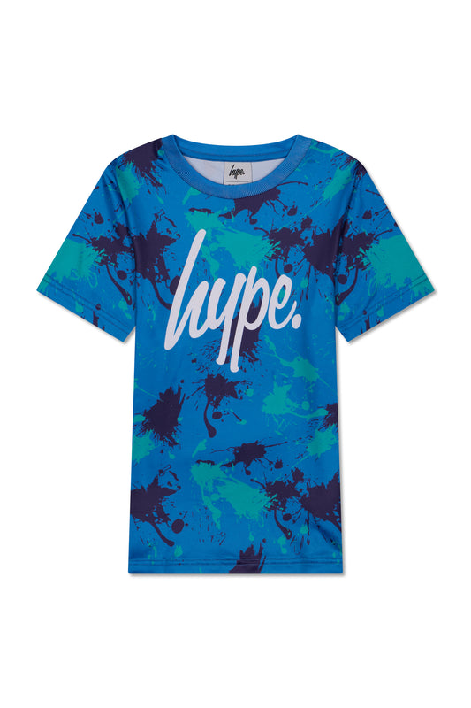 Hype Boys Blue Splat T-Shirt