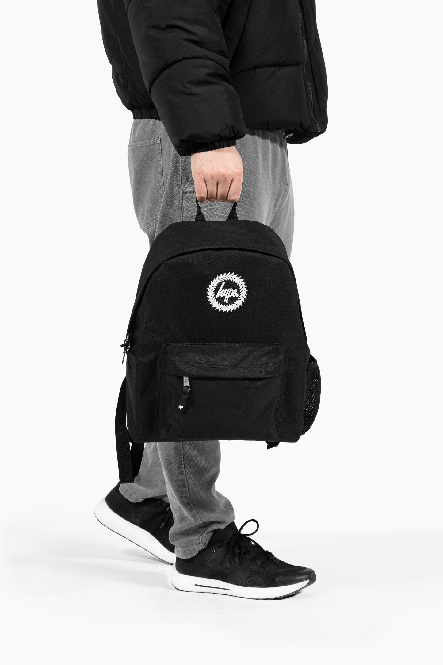 Hype Unisex Iconic Core Plain Black Backpack