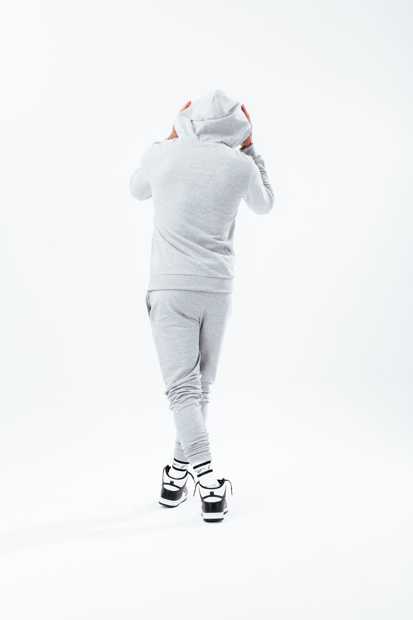 Hype Mens Grey Marl Scribble Zip Hoodie