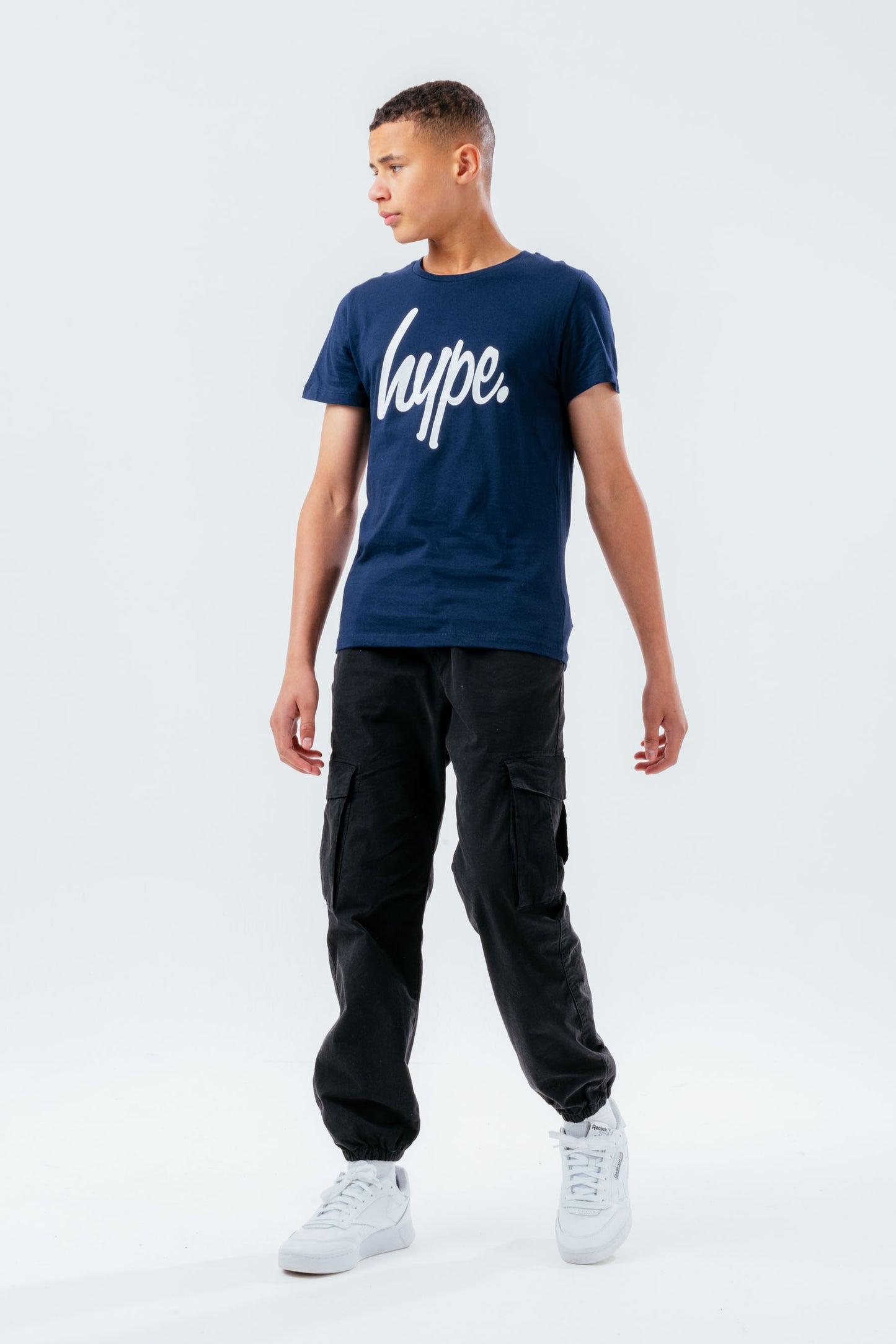 Hype Kids Unisex Navy Script T-Shirt