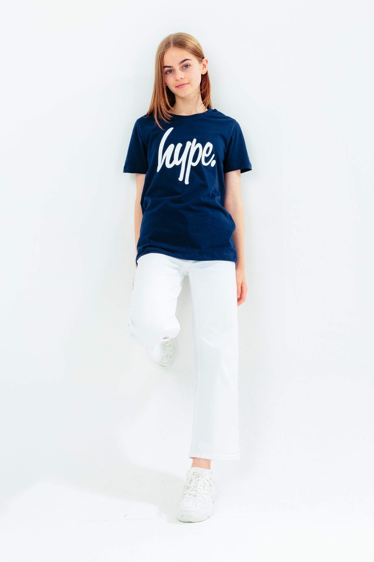 Hype Kids Unisex Navy Script T-Shirt