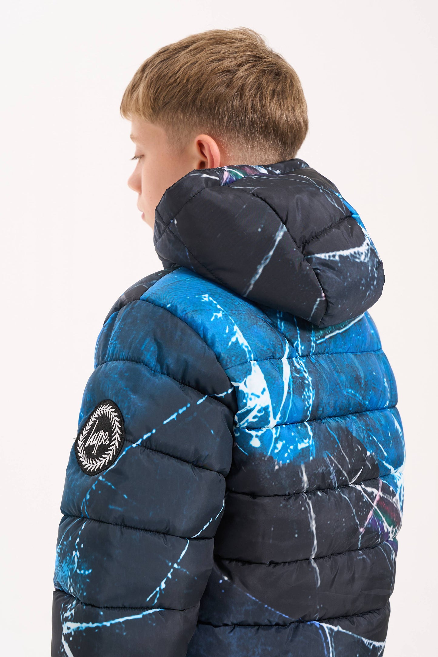 Hype Boys Black Smashed Padded Jacket