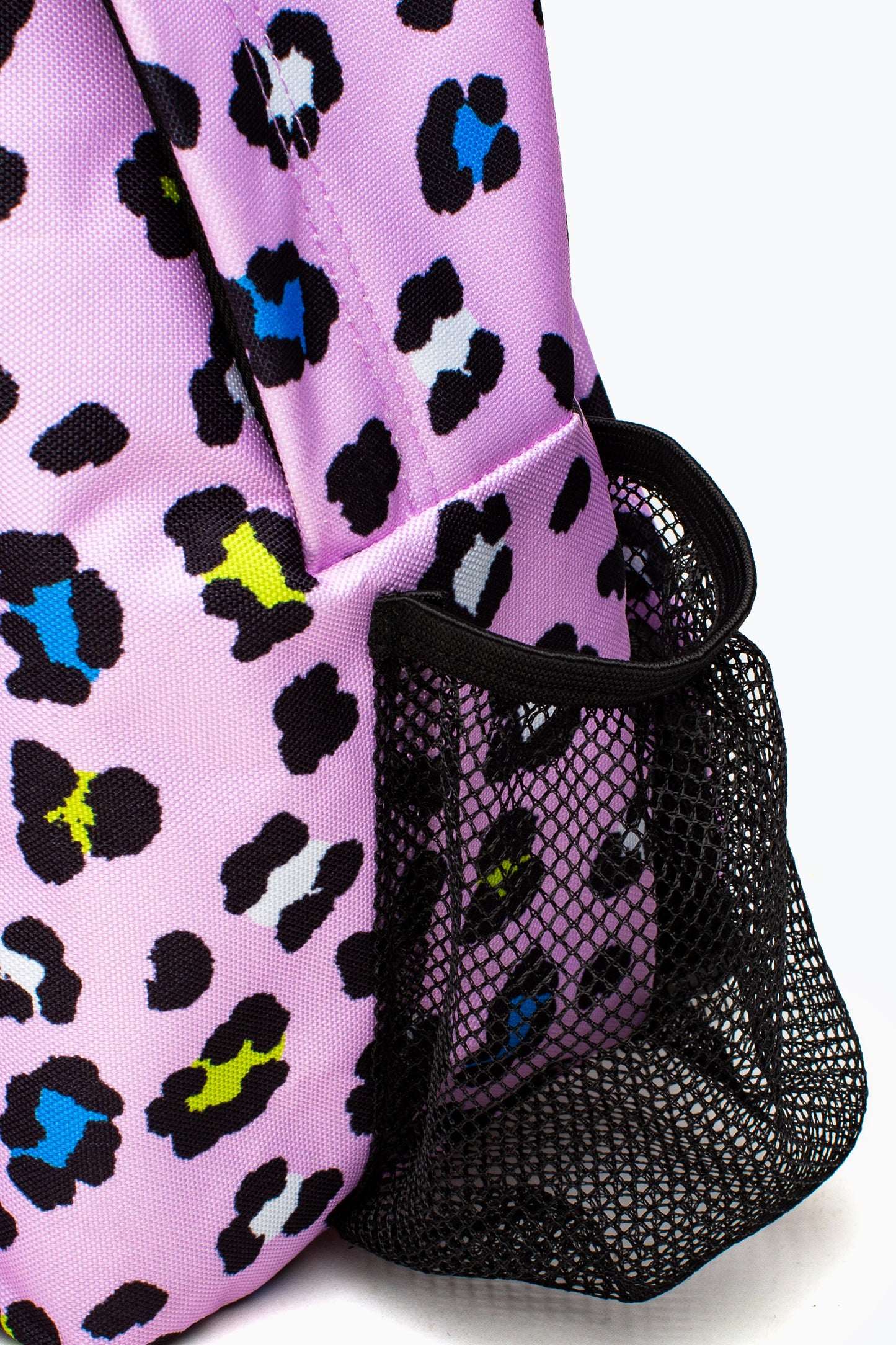 Hype Lilac Leopard Backpack With Water Bottle Holder