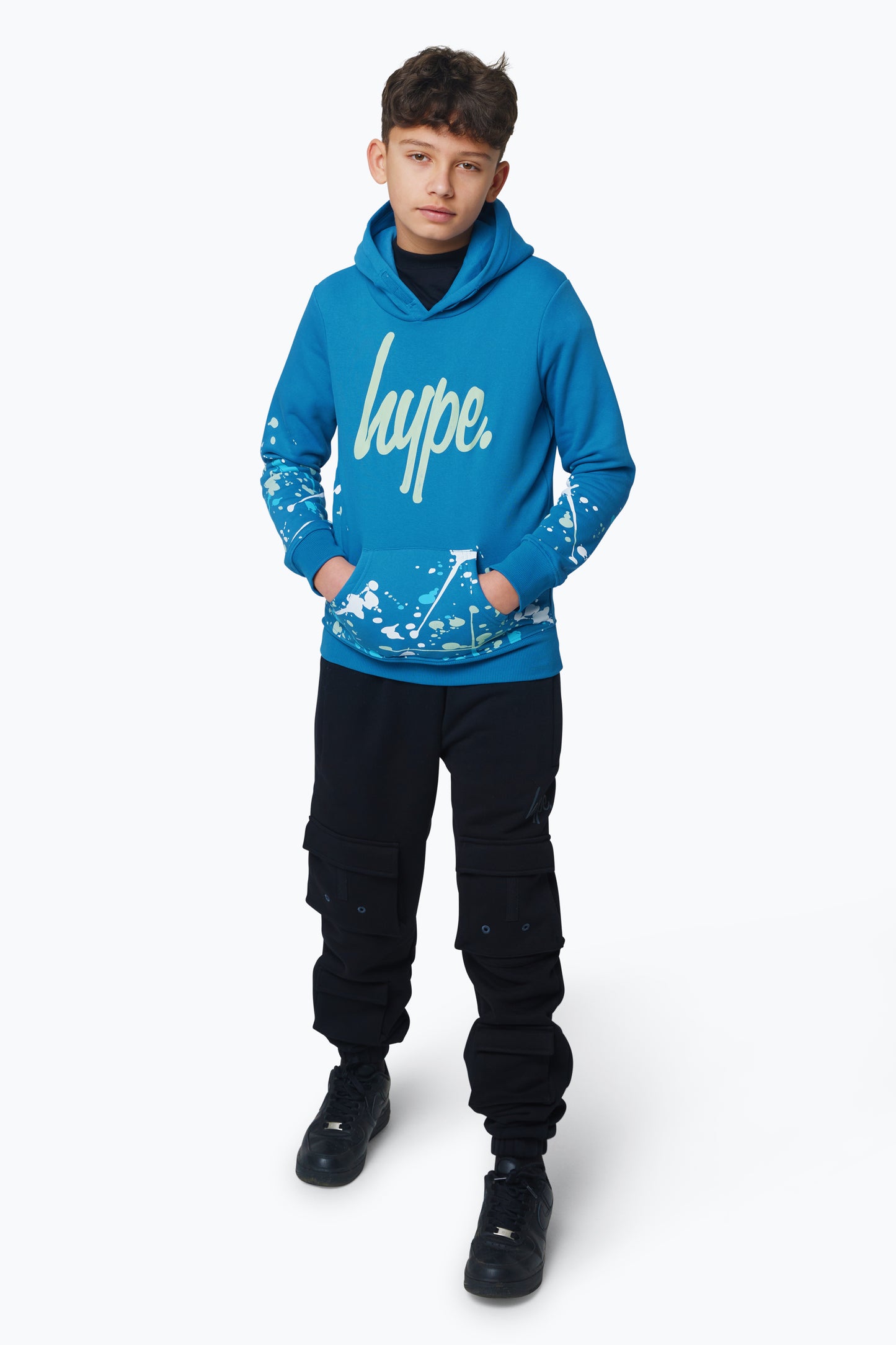 Hype Boys Blue Splat Hoodie