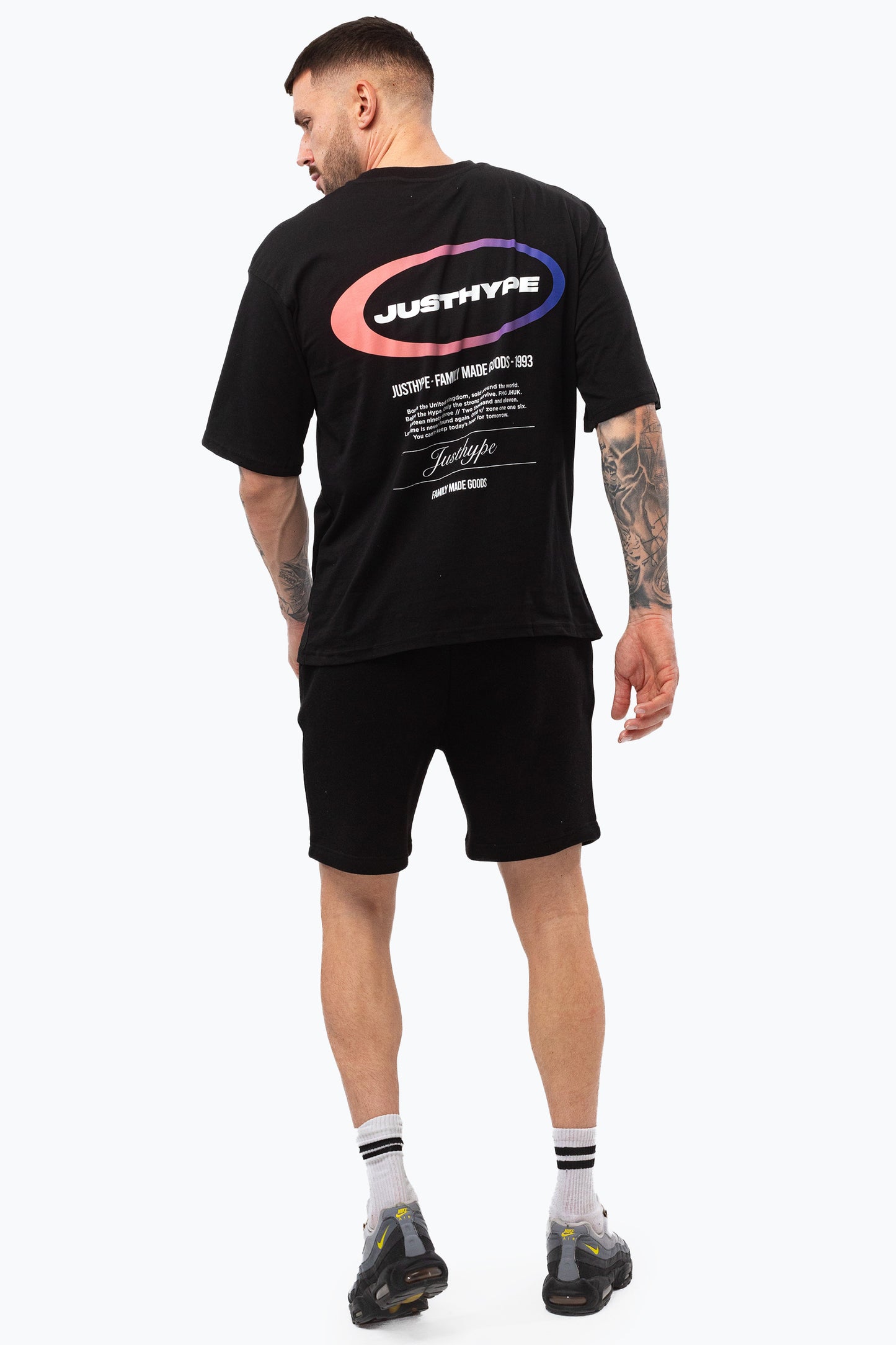 Justhype Mens Black Oval T-Shirt