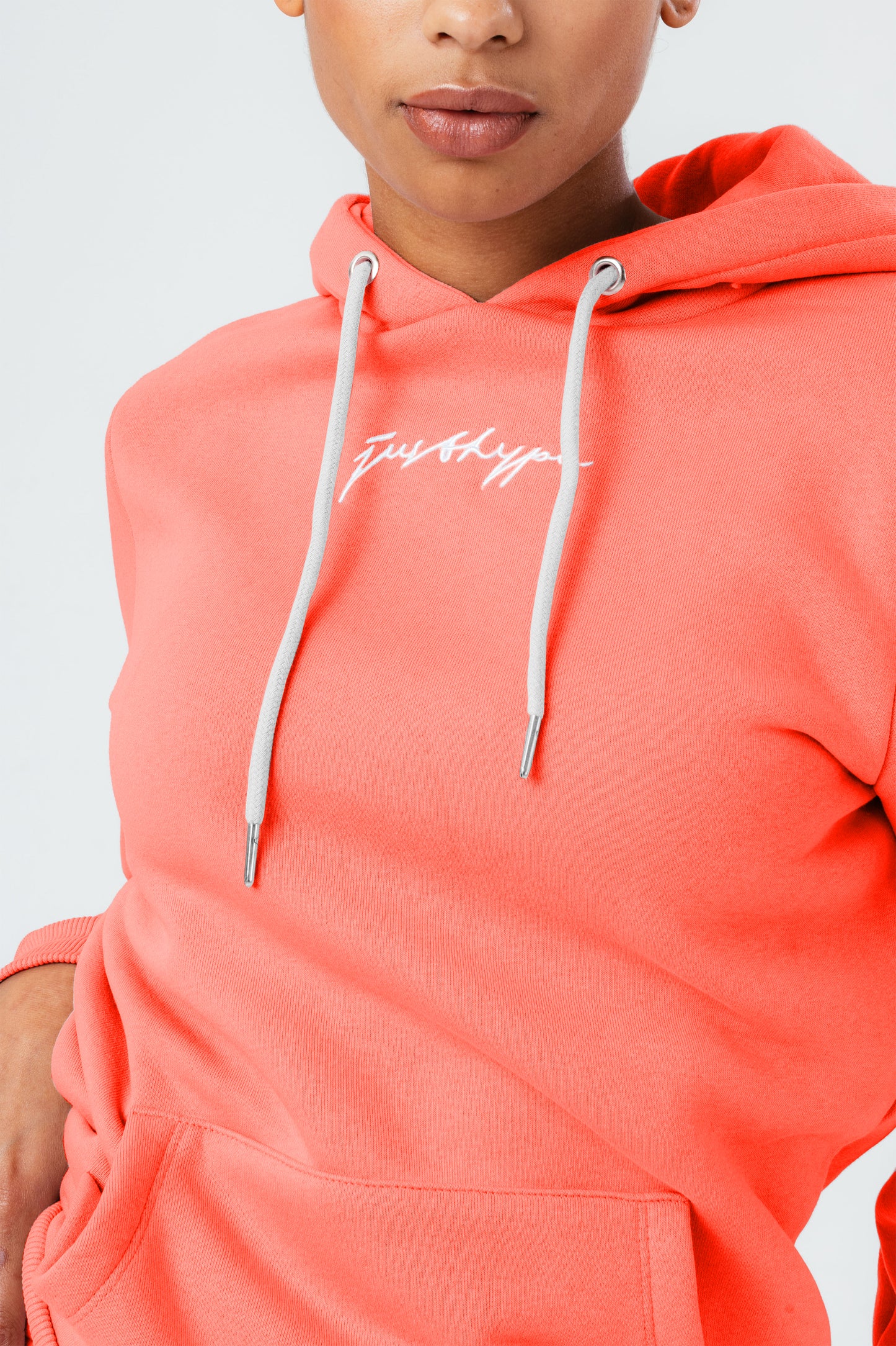 Hype Womens Coral Scribble Hoodie