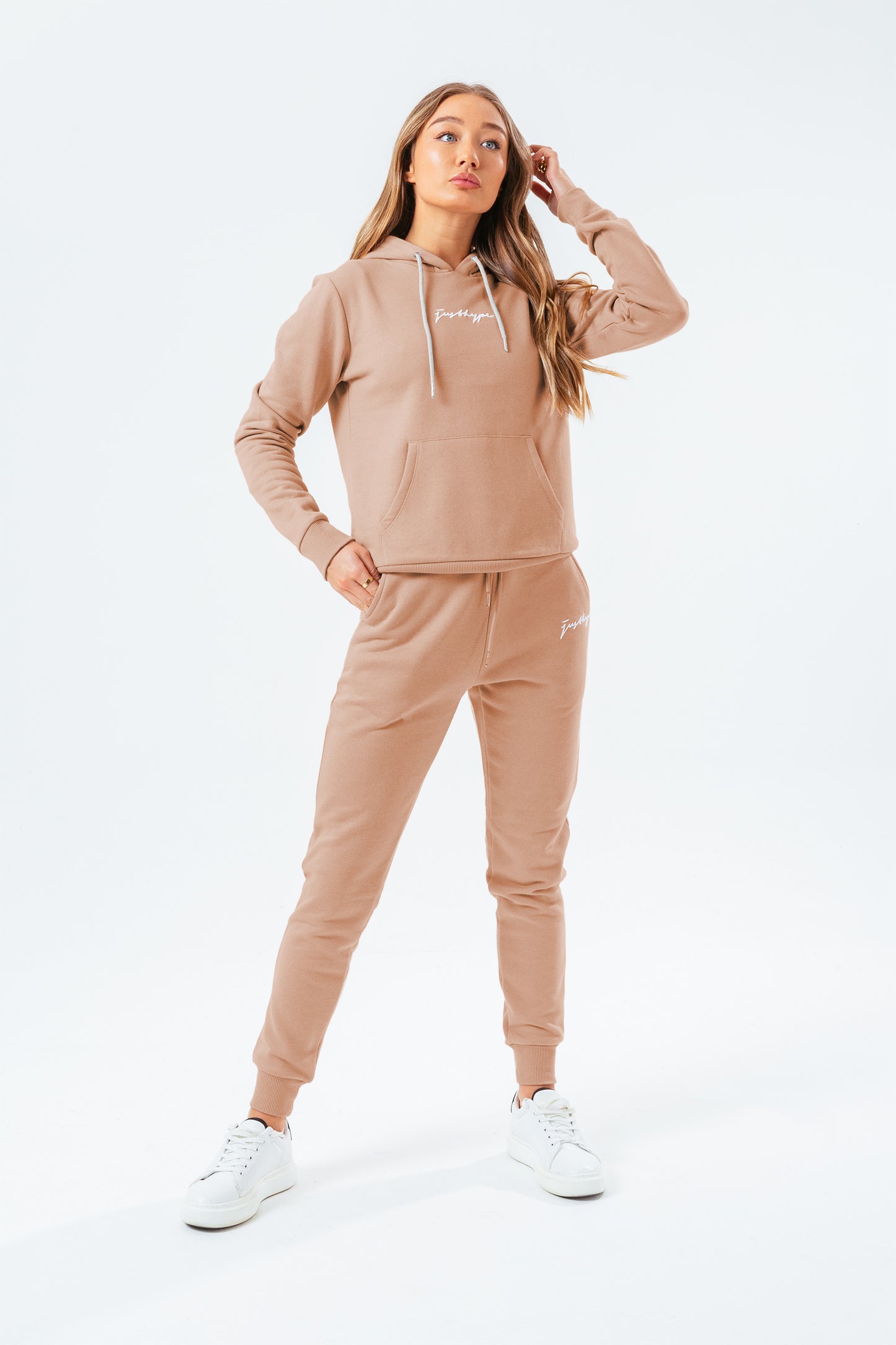 Hype Womens Tan Scribble Hoodie