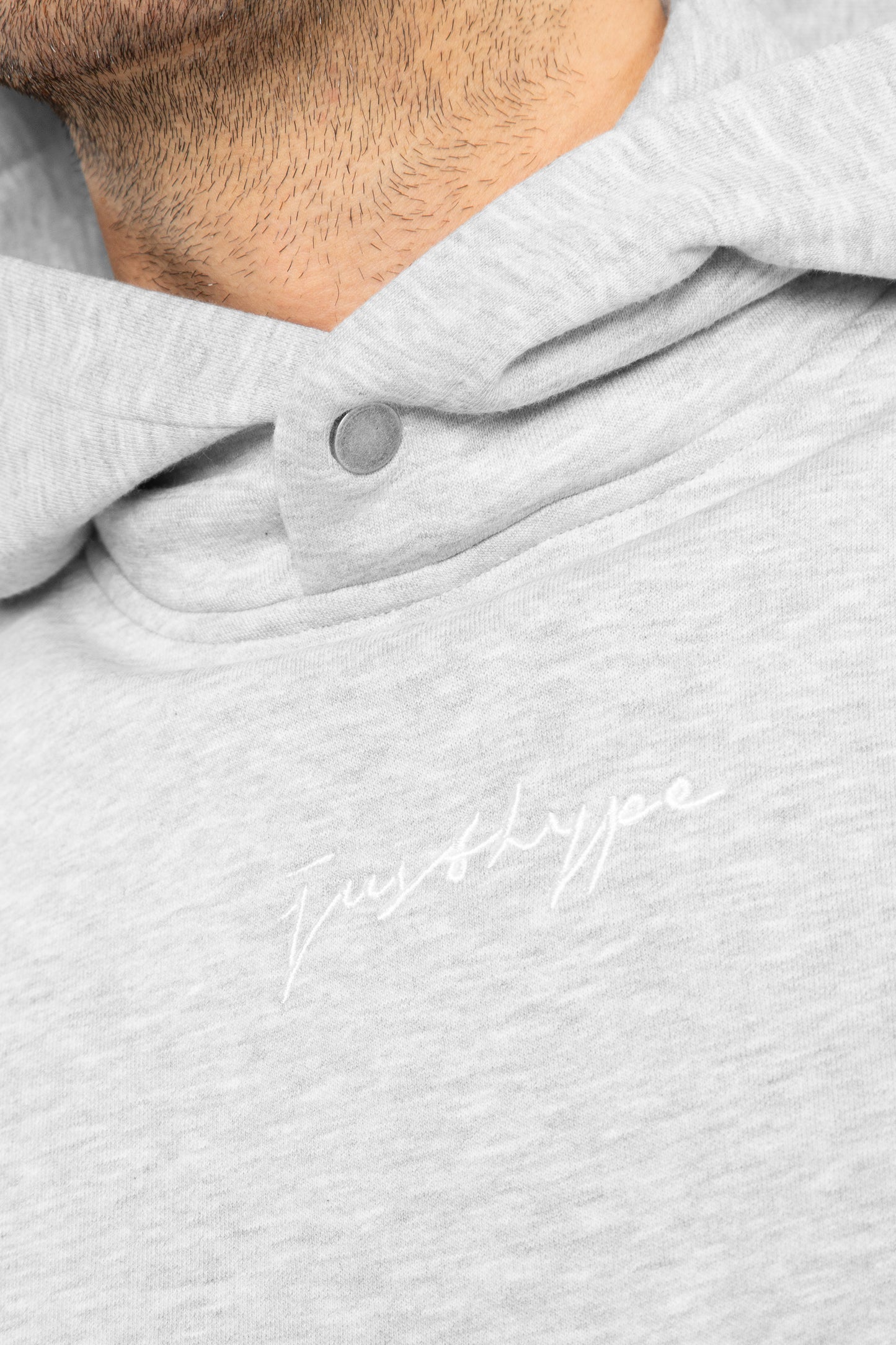 Hype Mens Grey Marl Scribble Boxy Hoodie