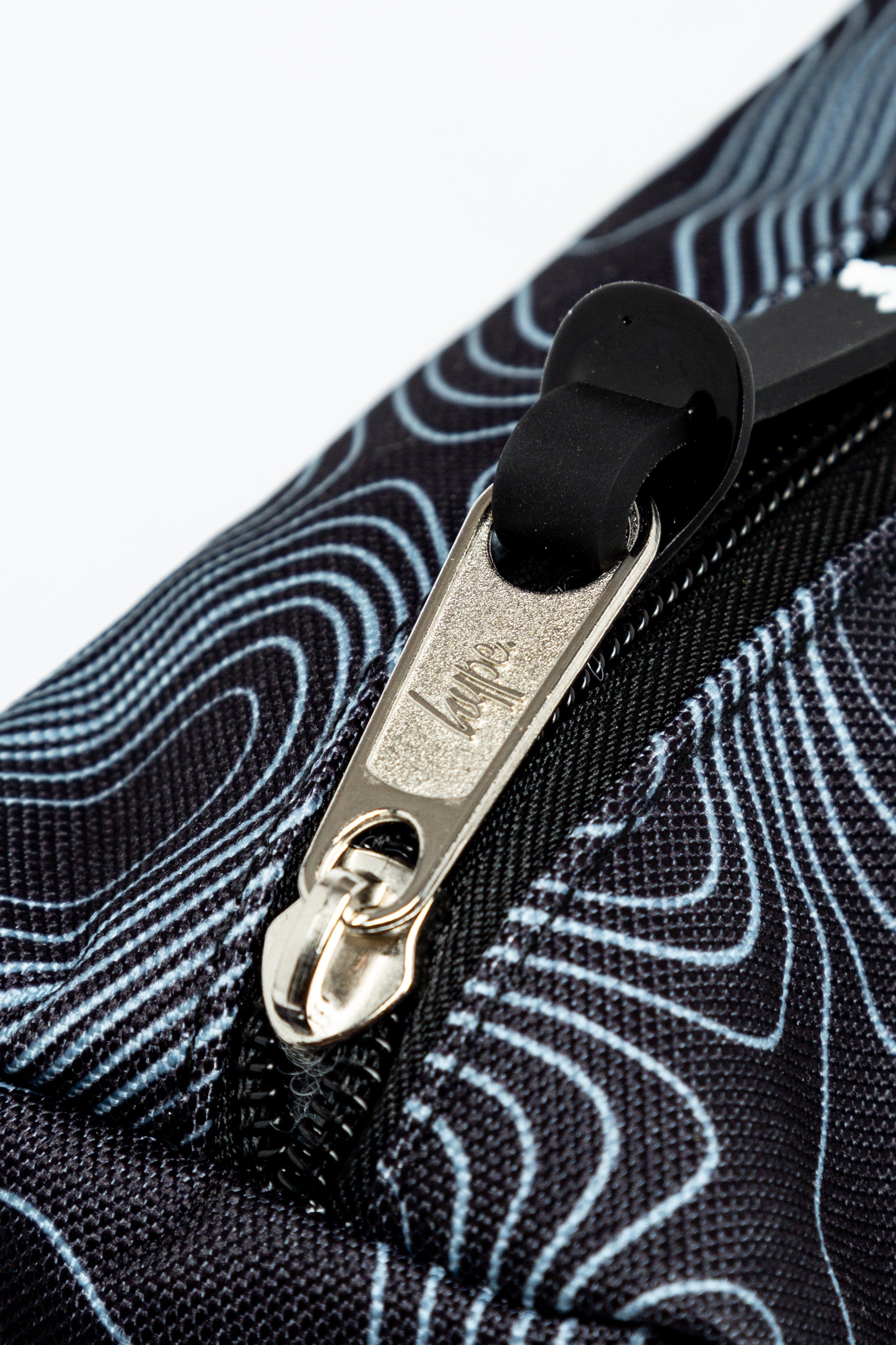 Hype Topographic Black Pencil Case Zips