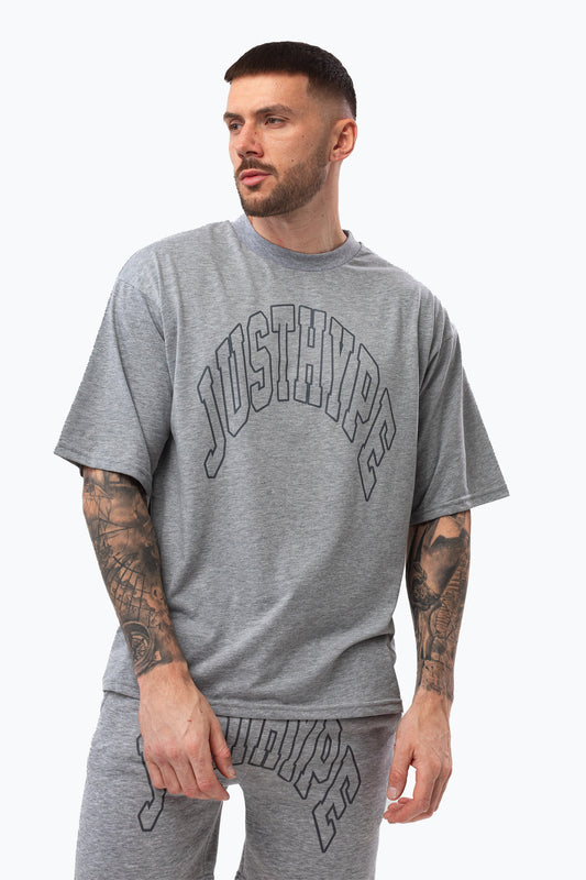 Grey Marl College Outline T-Shirt