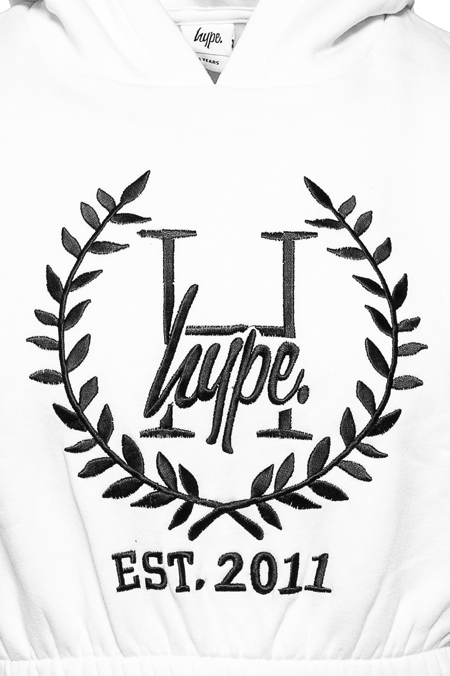 Hype Girls White Script Hoodie