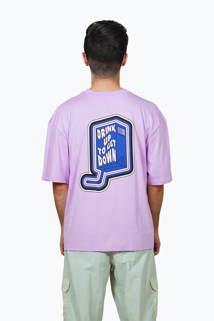CONTINU8 LILAC DRINK UP TO GET DOWN T-SHIRT
