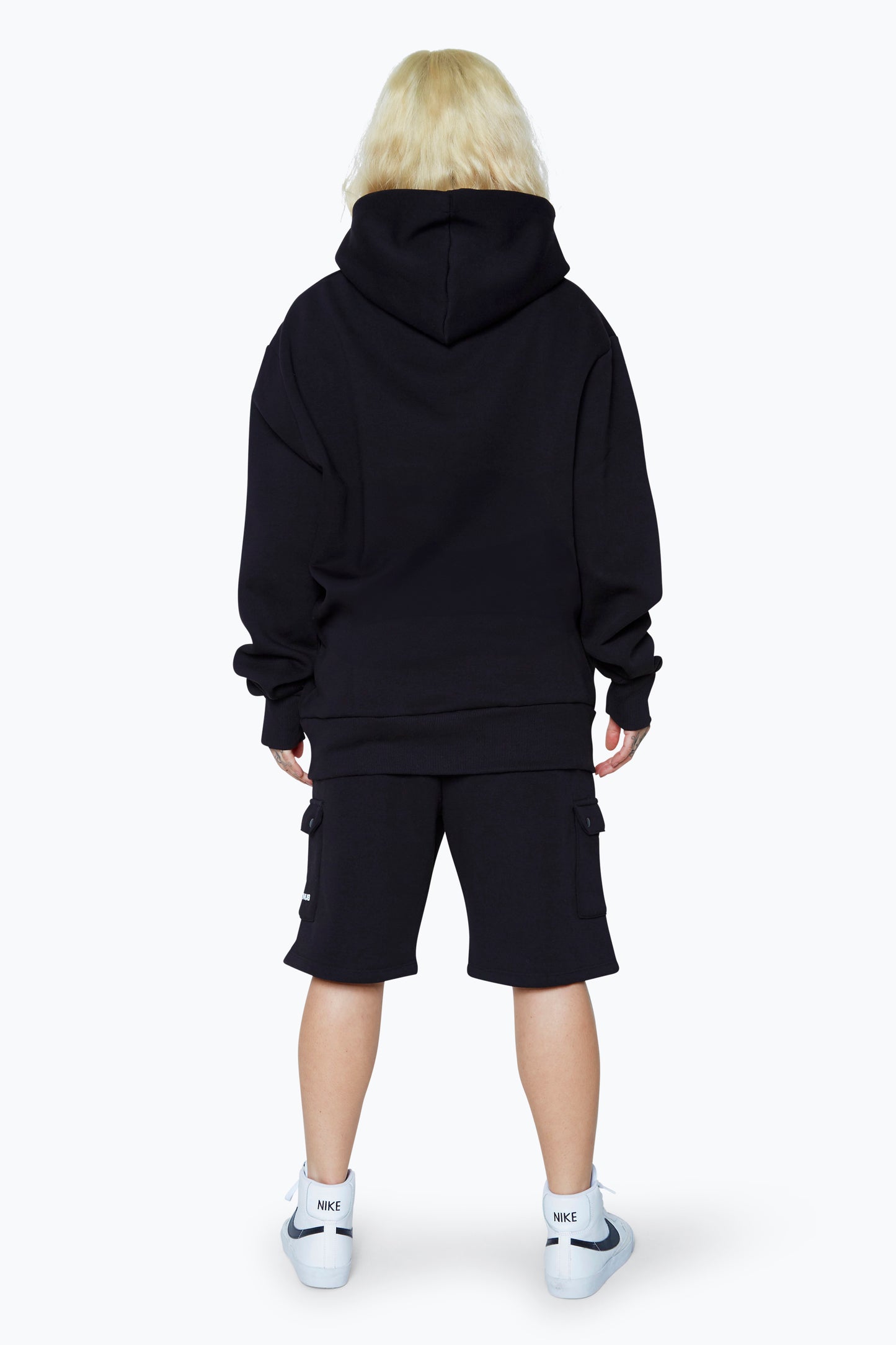 Continu8 Unisex Black Square Spectrum Boxy Hoodie