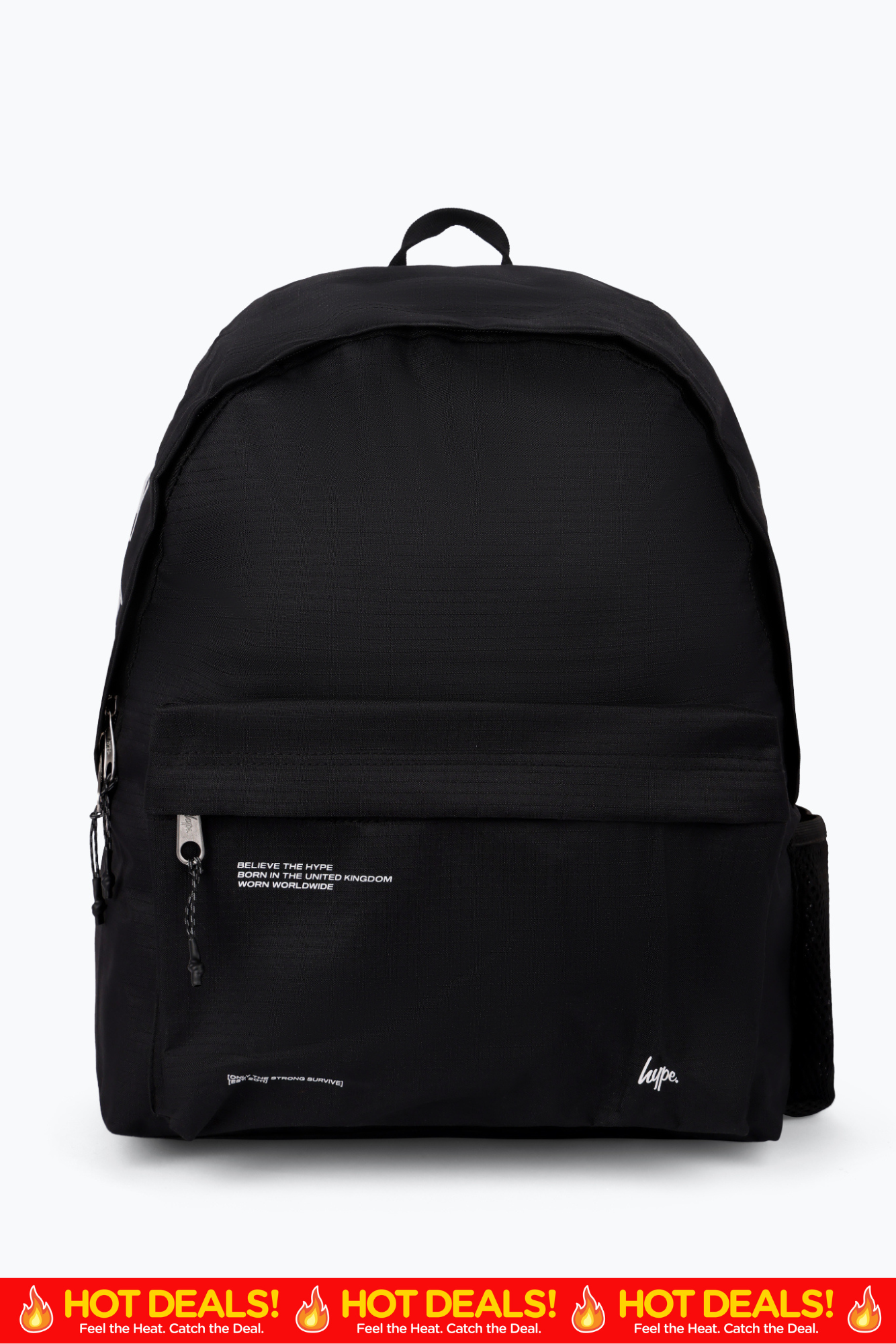 Hype Unisex Black Ripstop Tech Backpack