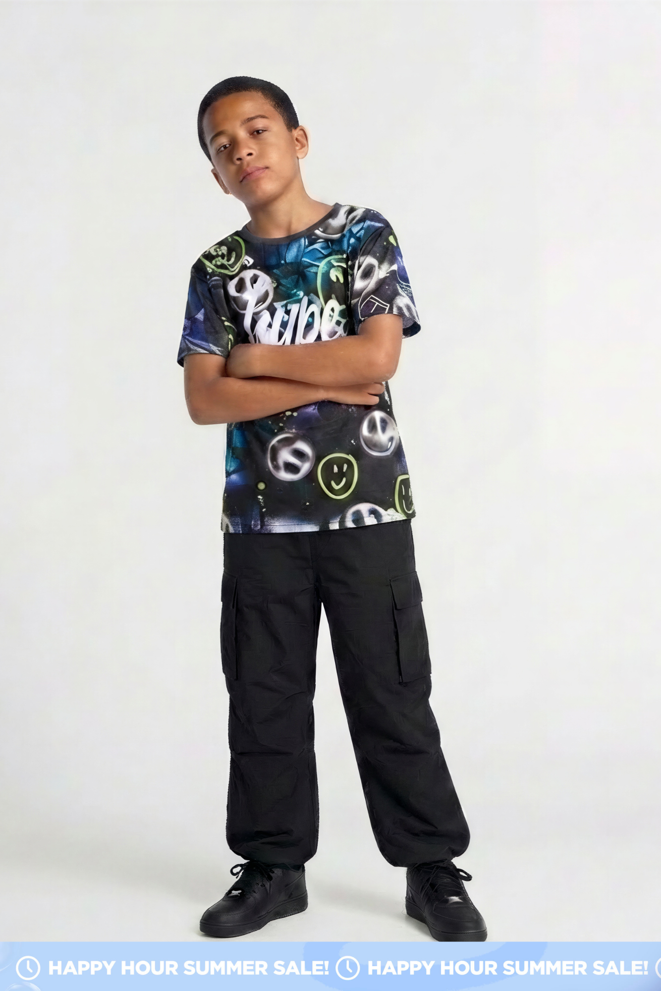 Hype Boys Black Visionary T-Shirt