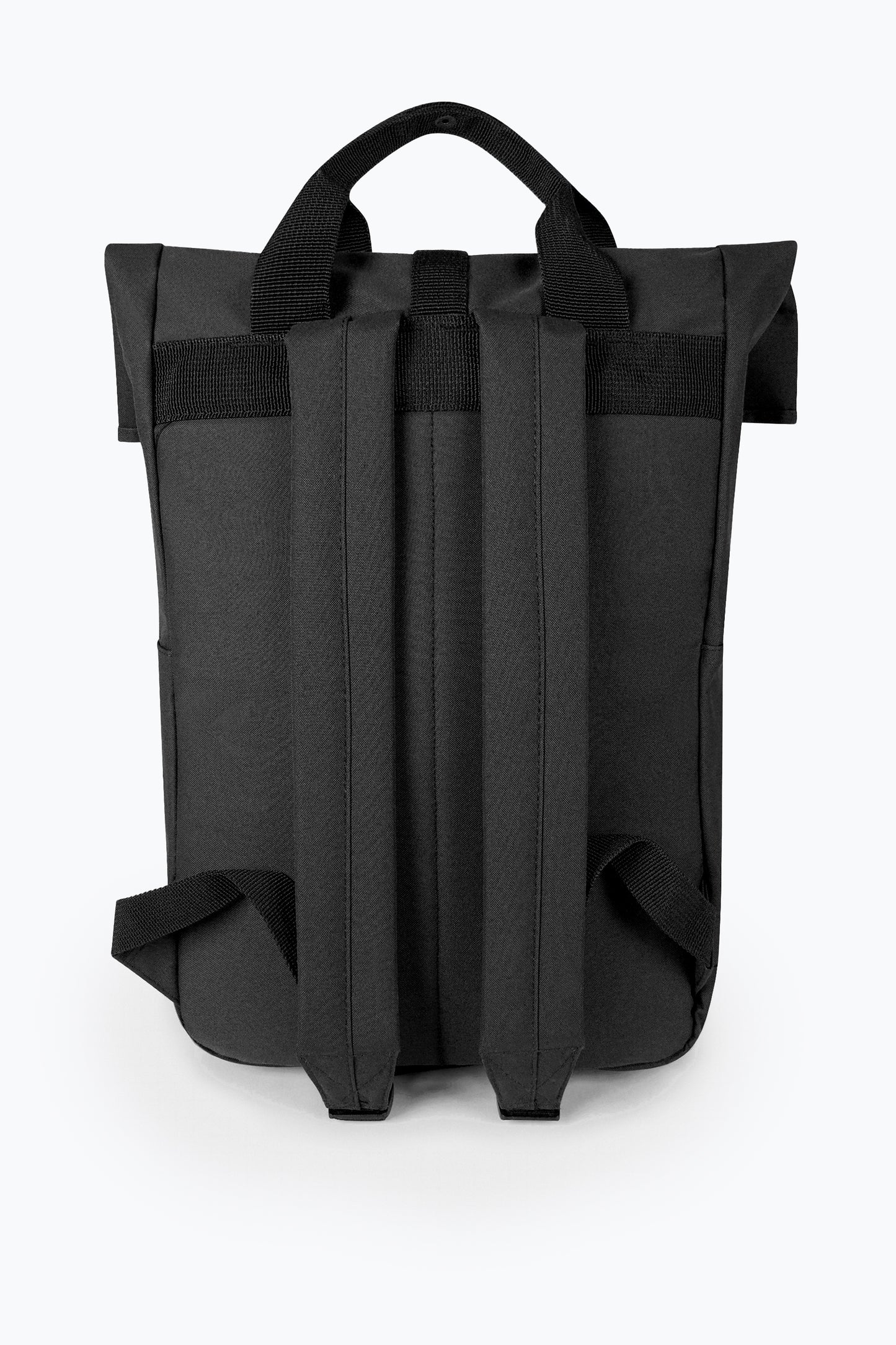 Hype Black Twin Handle Roll-Top Backpack