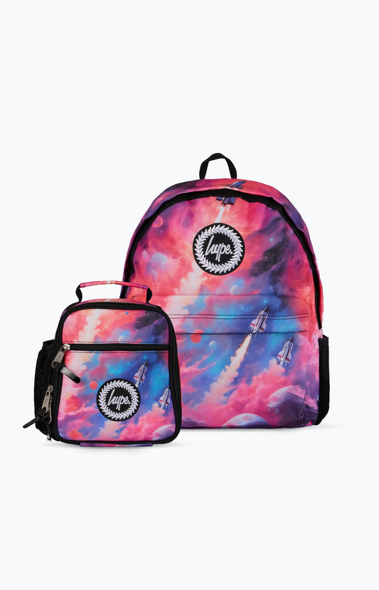 Hype Unisex Multi Pastel Space Launch Backpack & Lunch Bag Bundle
