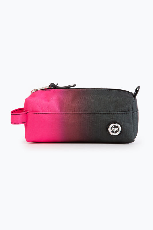 Hype Girls Faded Black And Pink Pencil Case Front Side