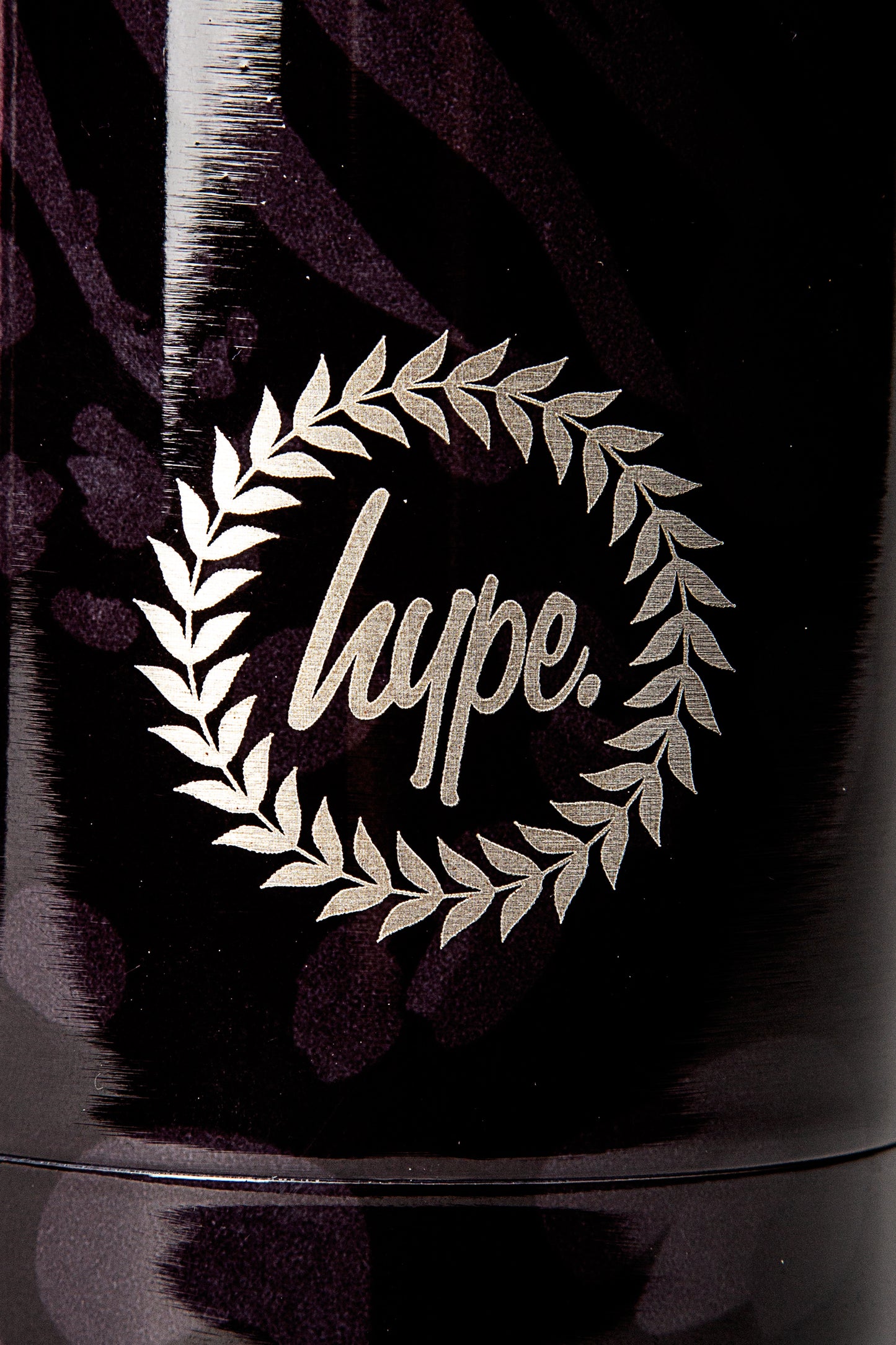 Hype Girls Black Animal Print Thermal Water Bottle