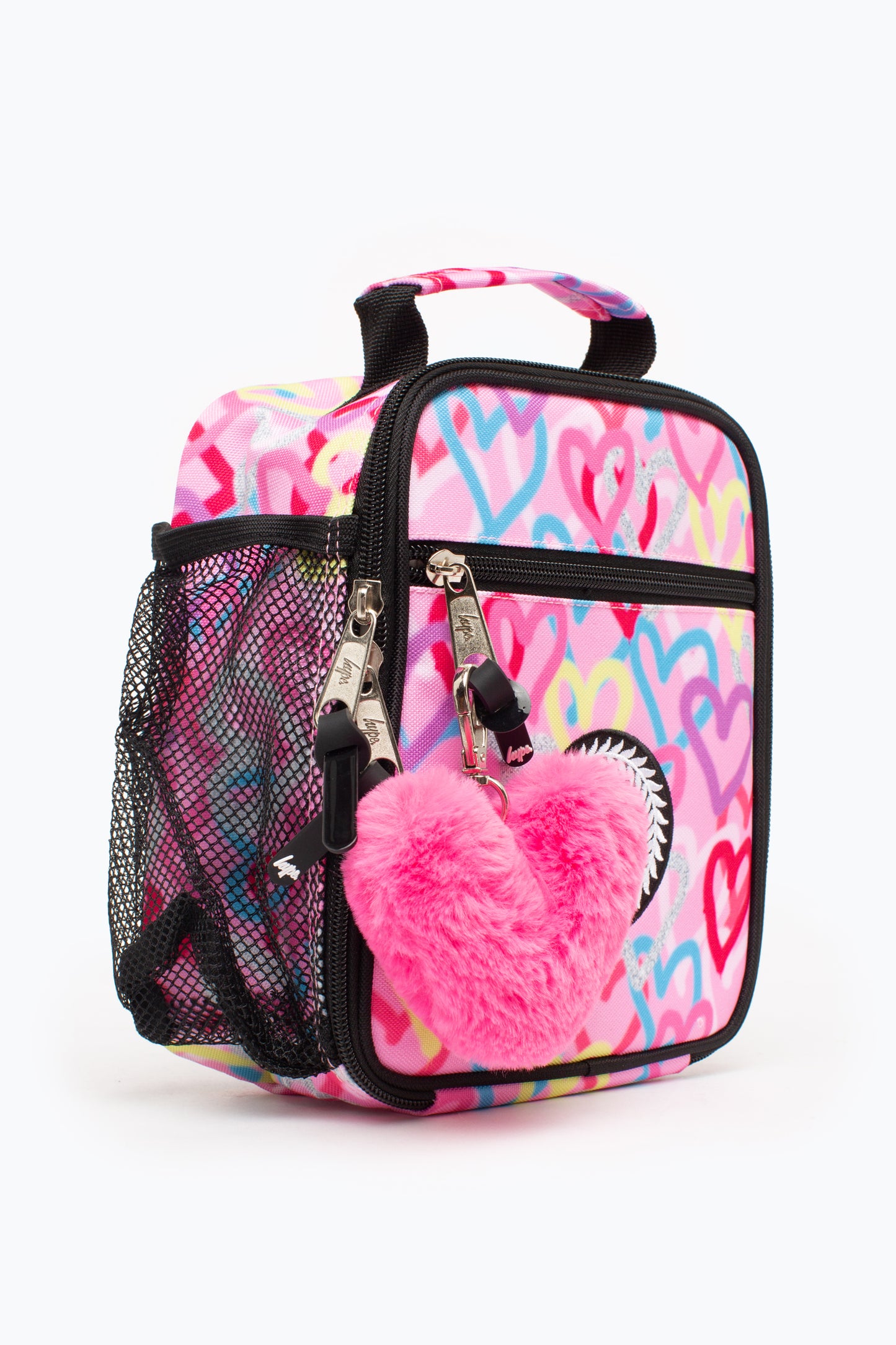 Hype Graffiti Hearts Pink Lunch Box Left Side