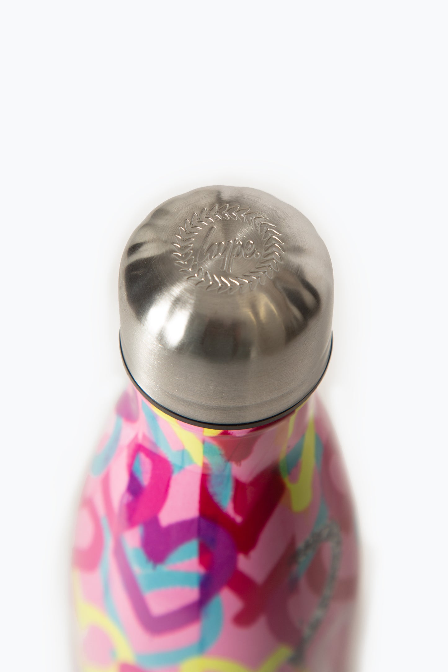 Hype Pink Graffiti Hearts Metal Bottle