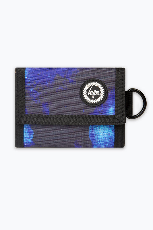 Hype Kids Black Blue Grunge Wallet