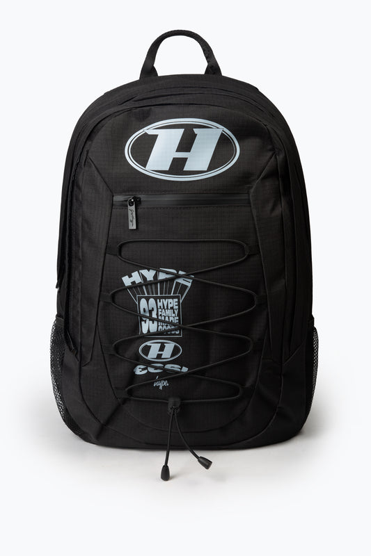 Hype Kids Black Maxi Oval Stack Backpack