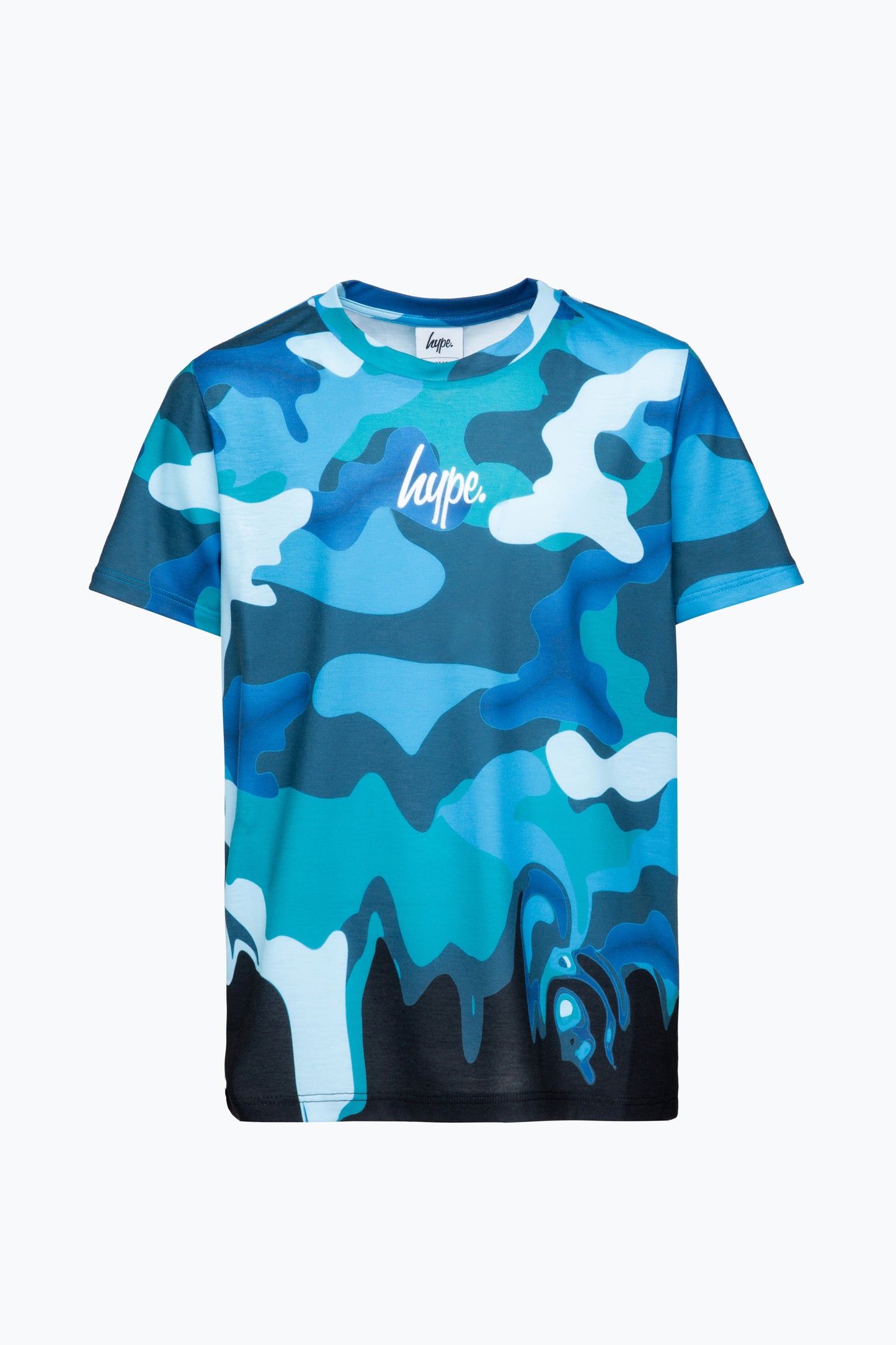 Hype Boys Blue Camo Drip T-Shirt