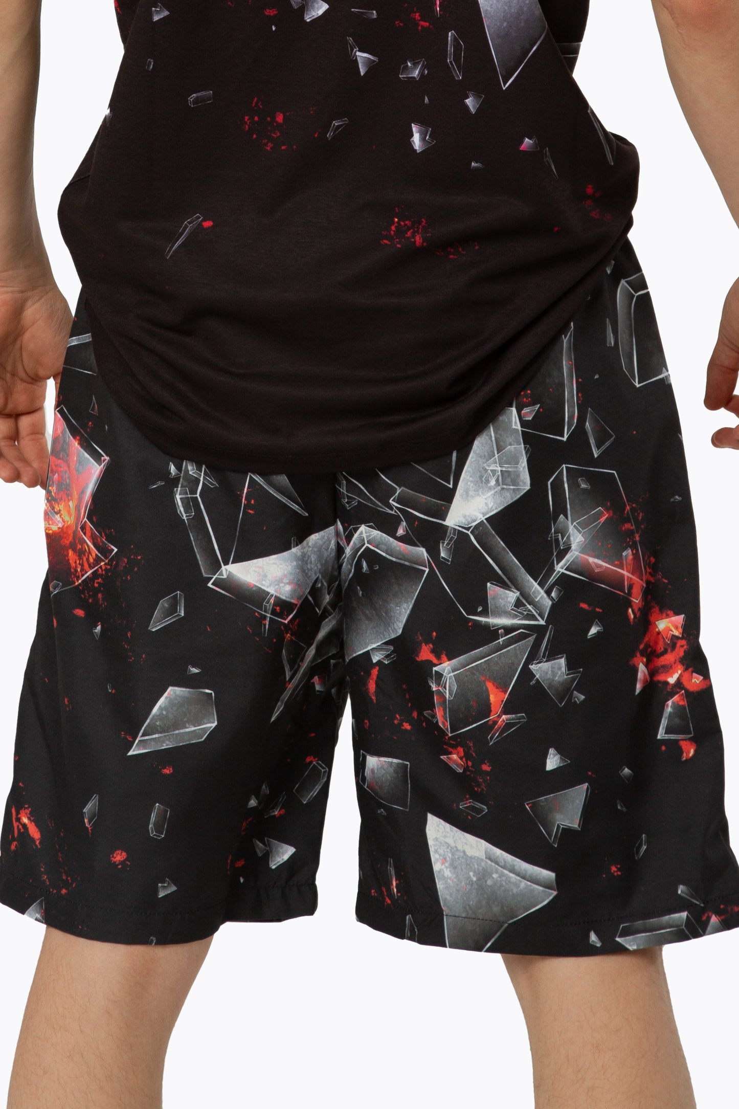 Hype Boys Red Shatter Swim Shorts