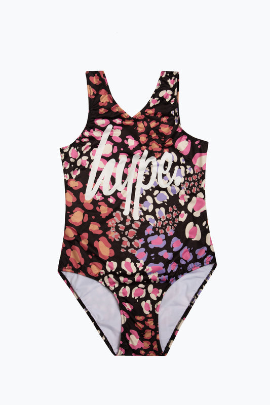 Hype Girls Purple Leopard Swimsuit