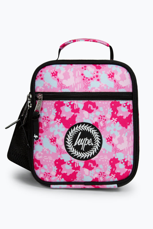 Hype Girls Pink Leopard Floral Lunch Box