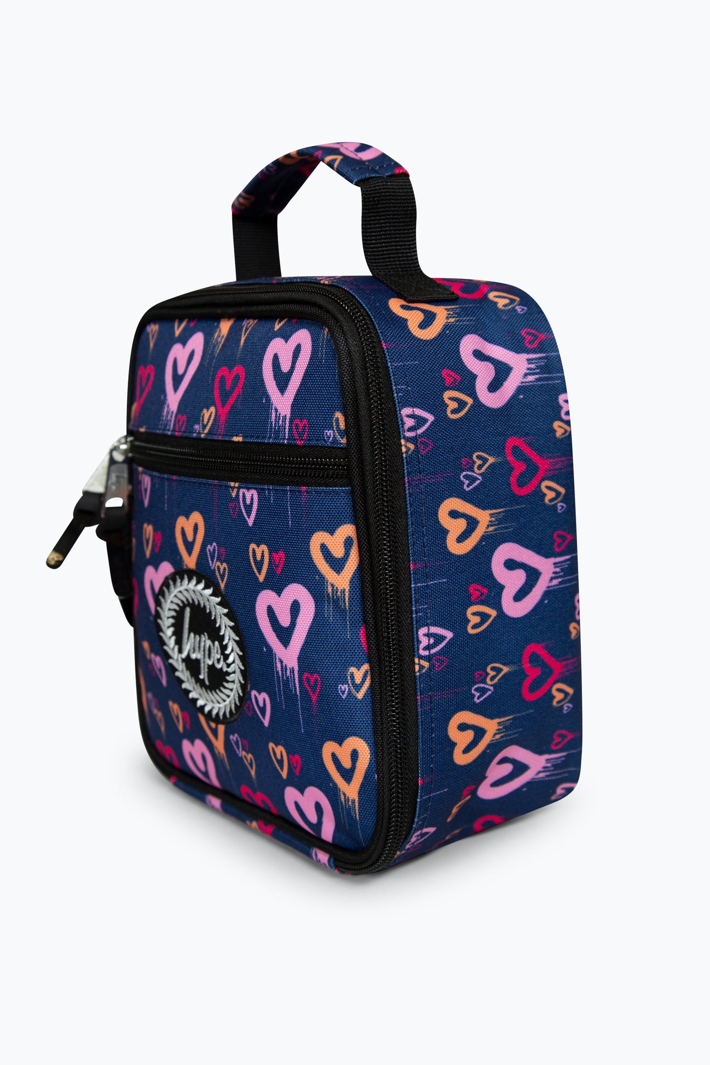 Hype Girls Navy Heart Drips Lunch Box