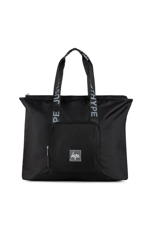 Hype Girls Black Patch Maxi Tote Bag