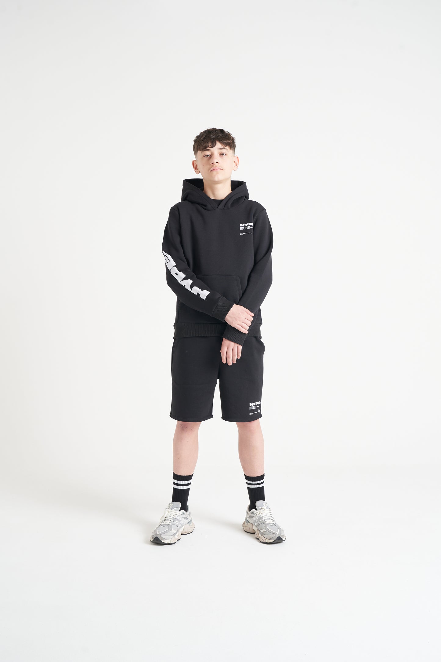 Hype Kids Black Block Shorts