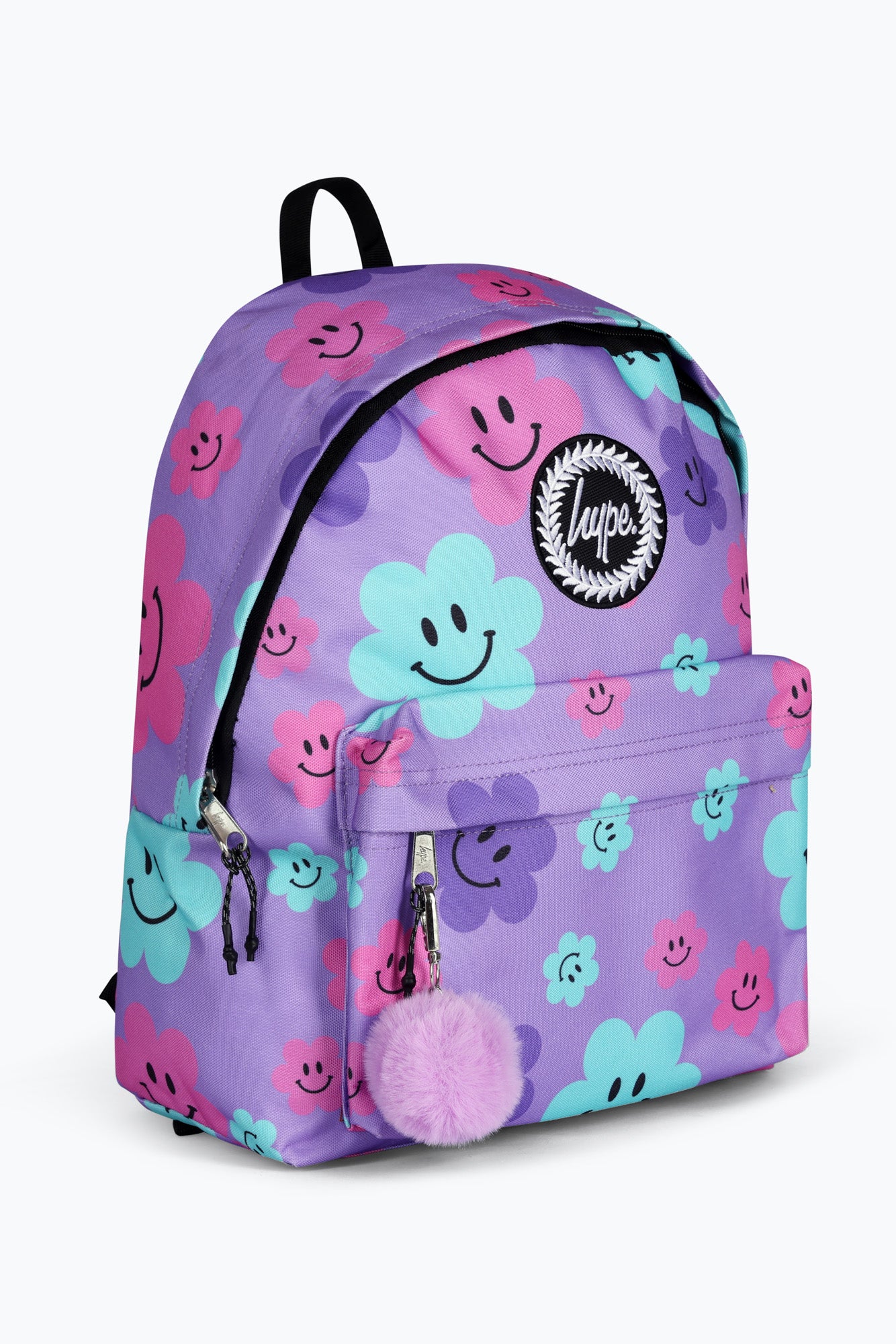 Hype Unisex Purple Happy Flowers Backpack