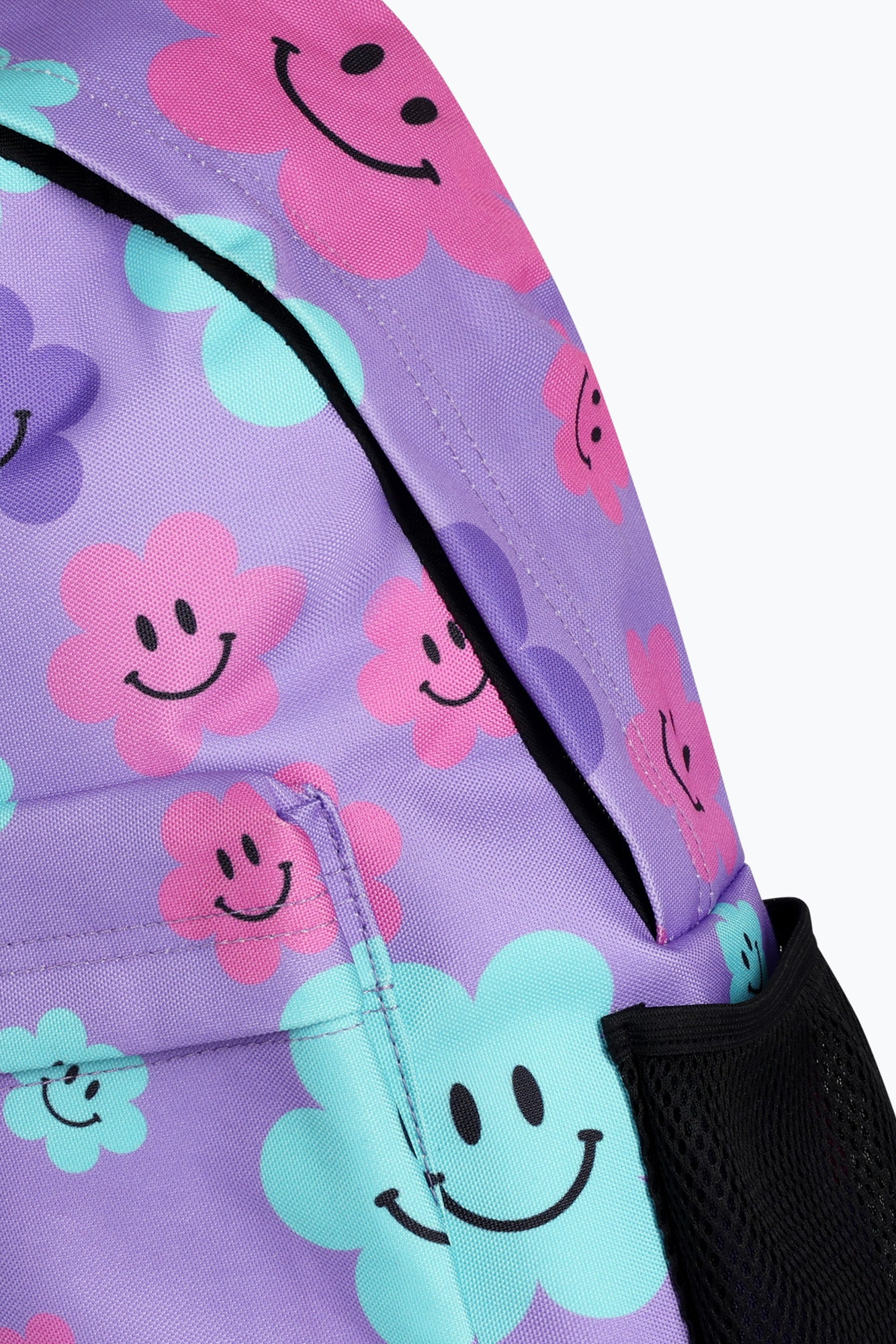 Hype Unisex Purple Happy Flowers Backpack