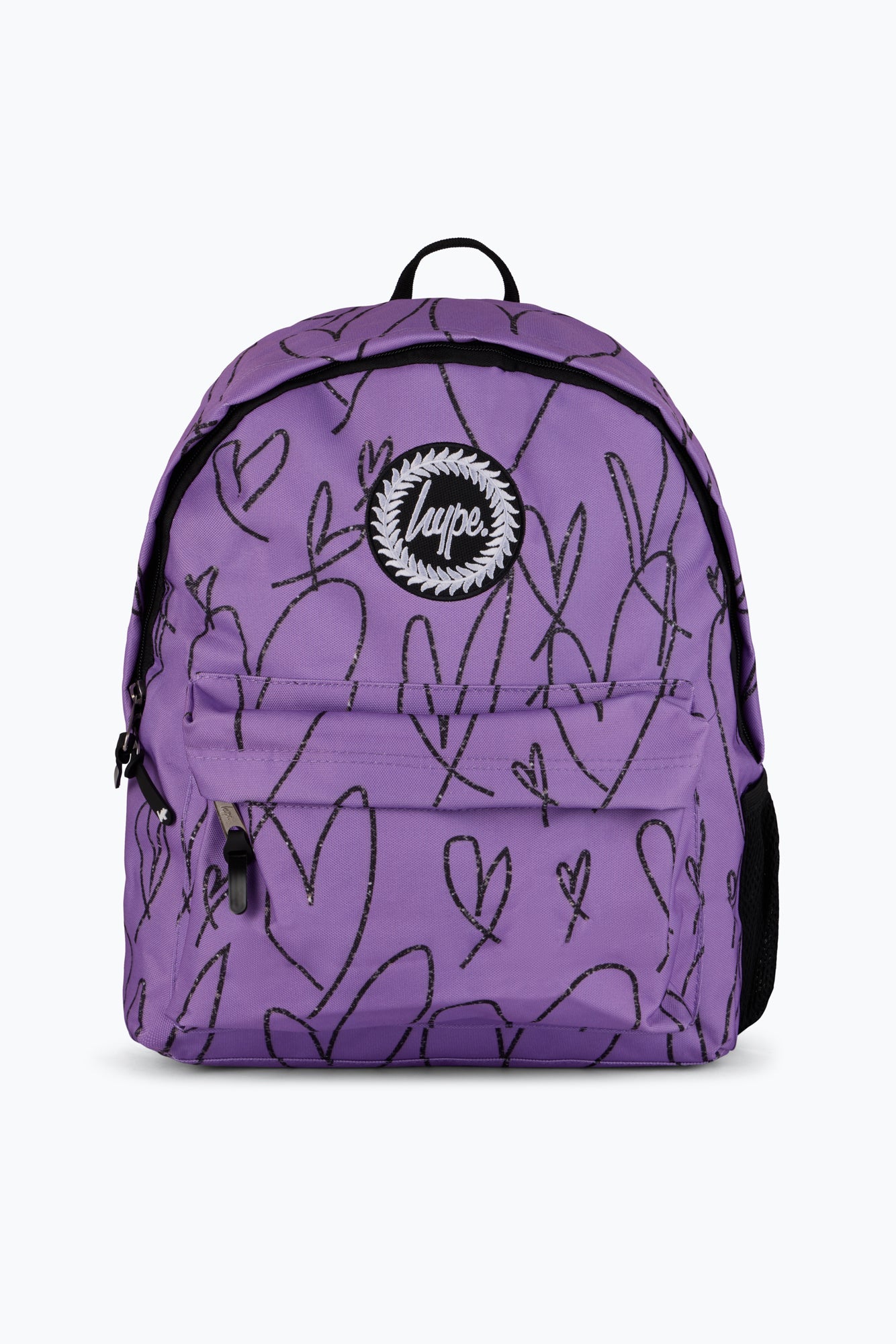 Hype Unisex Purple Scribble Hearts Backpack