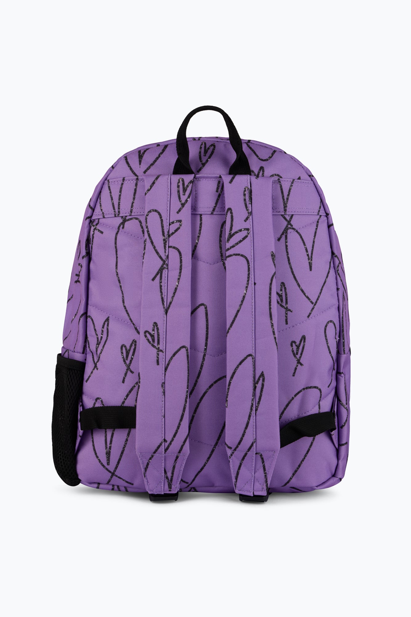 Hype Unisex Purple Scribble Hearts Backpack