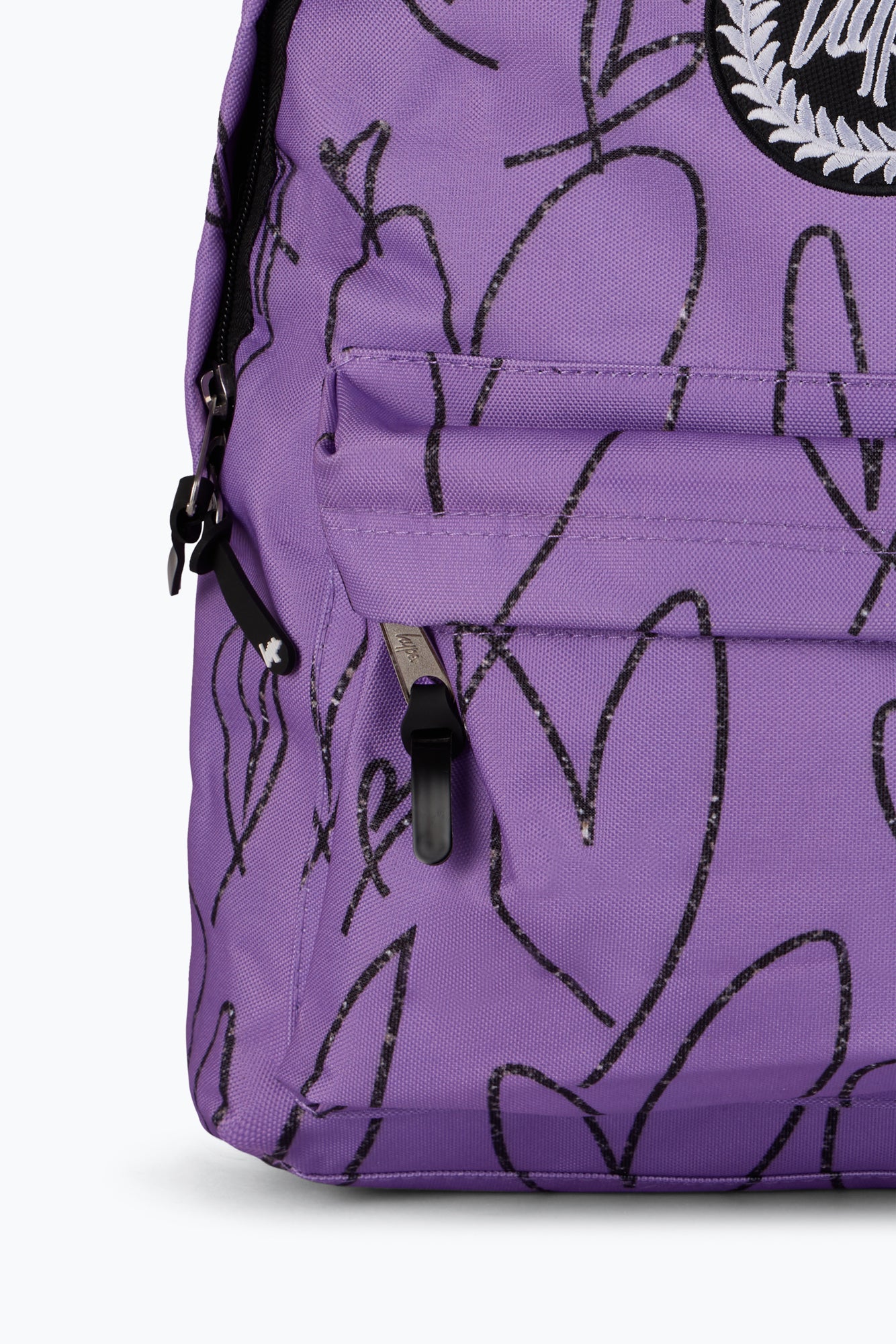 Hype Unisex Purple Scribble Hearts Backpack