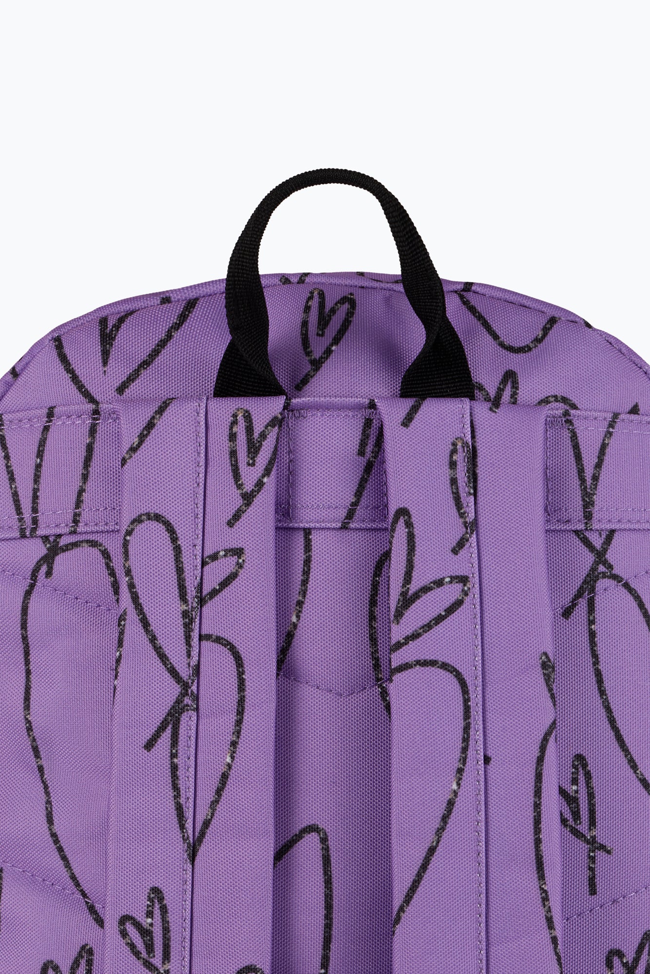 Hype Unisex Purple Scribble Hearts Backpack