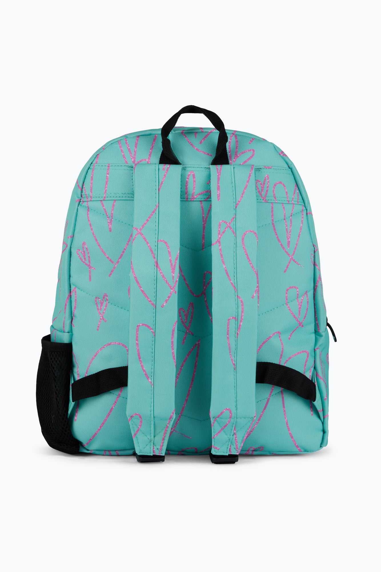 Hype Unisex Mint/Purple Scribble Hearts Backpack