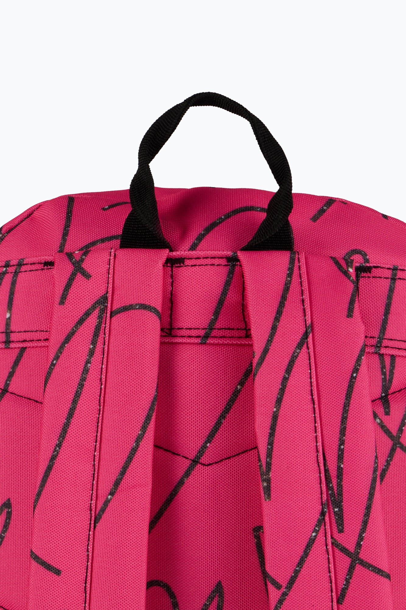 Hype Unisex Pink/Black Scribble Hearts Backpack