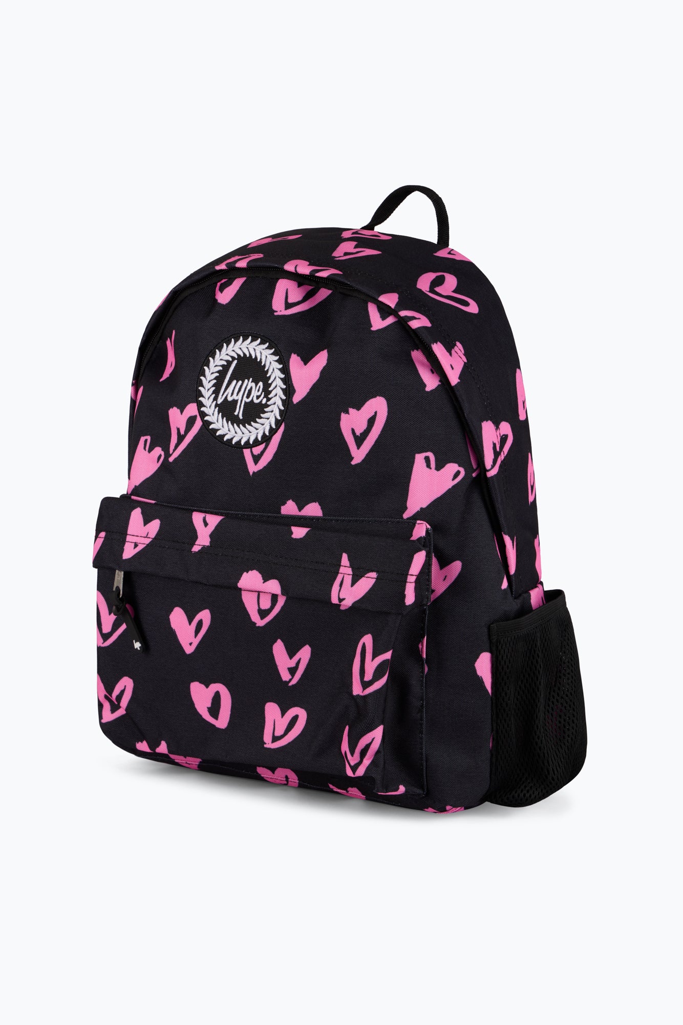 Hype Unisex Black/Pink Scribble Hearts Backpack
