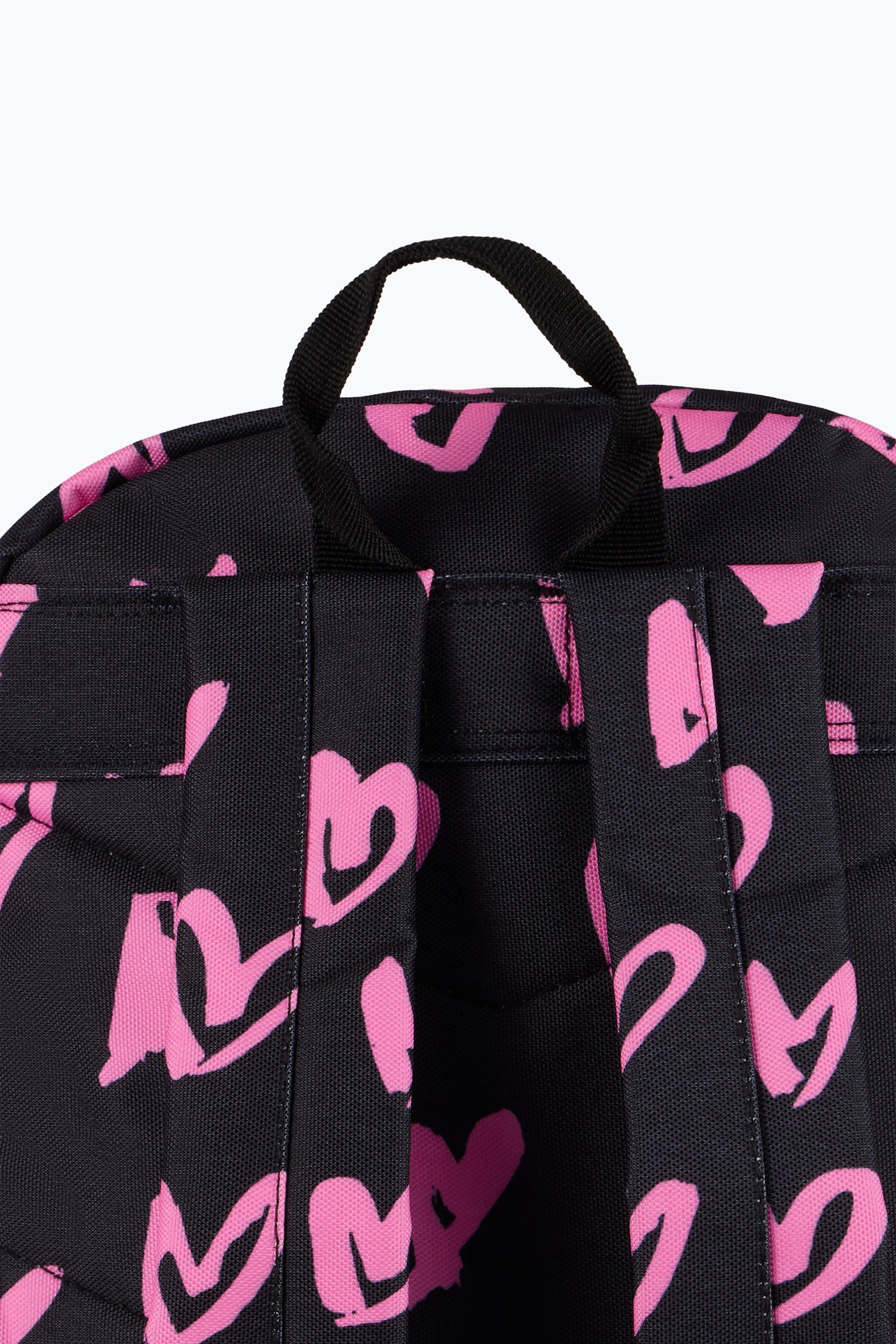 Hype Unisex Black/Pink Scribble Hearts Backpack
