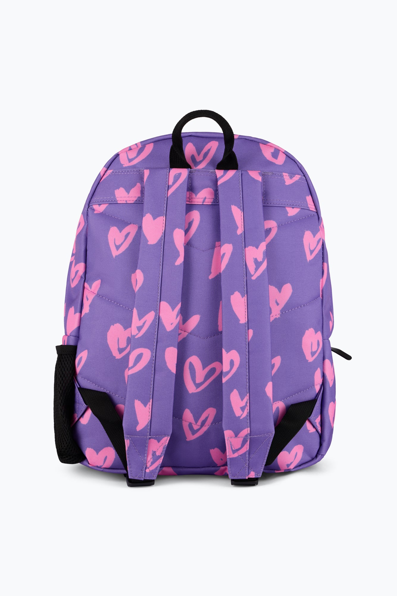 Hype Unisex Purple/Pink Glitter Scribble Hearts Backpack
