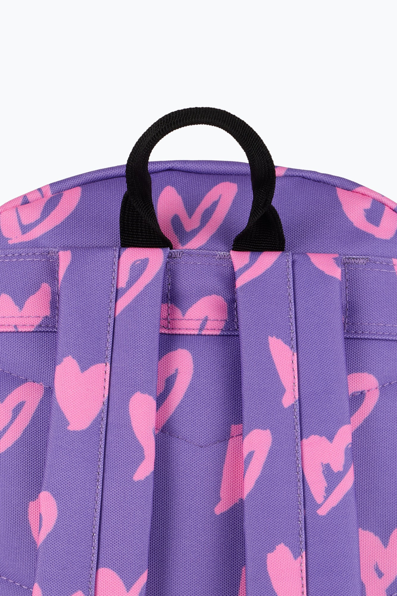 Hype Unisex Purple/Pink Glitter Scribble Hearts Backpack