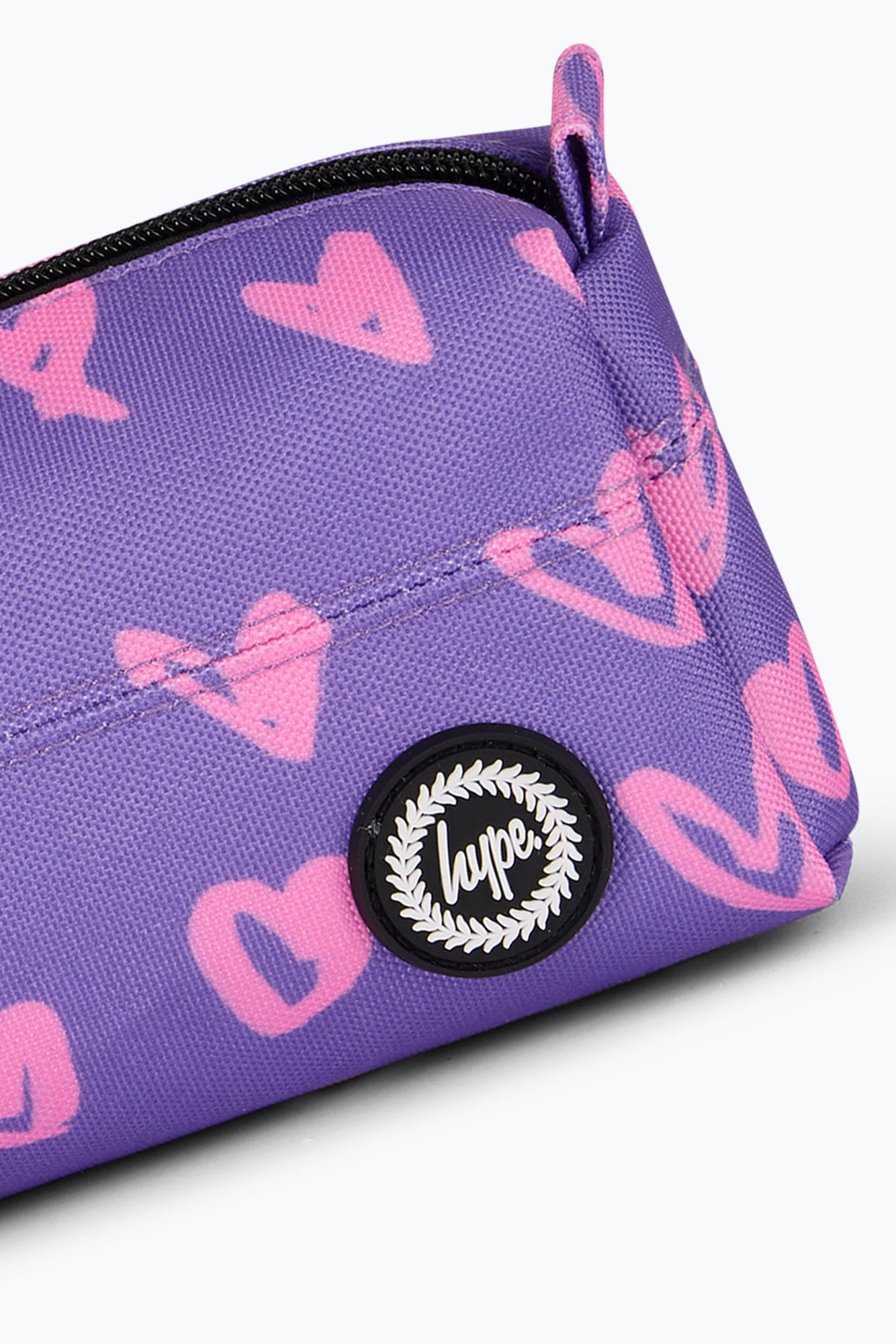 Hype Unisex Purple/Pink Scribble Hearts Pencil Case