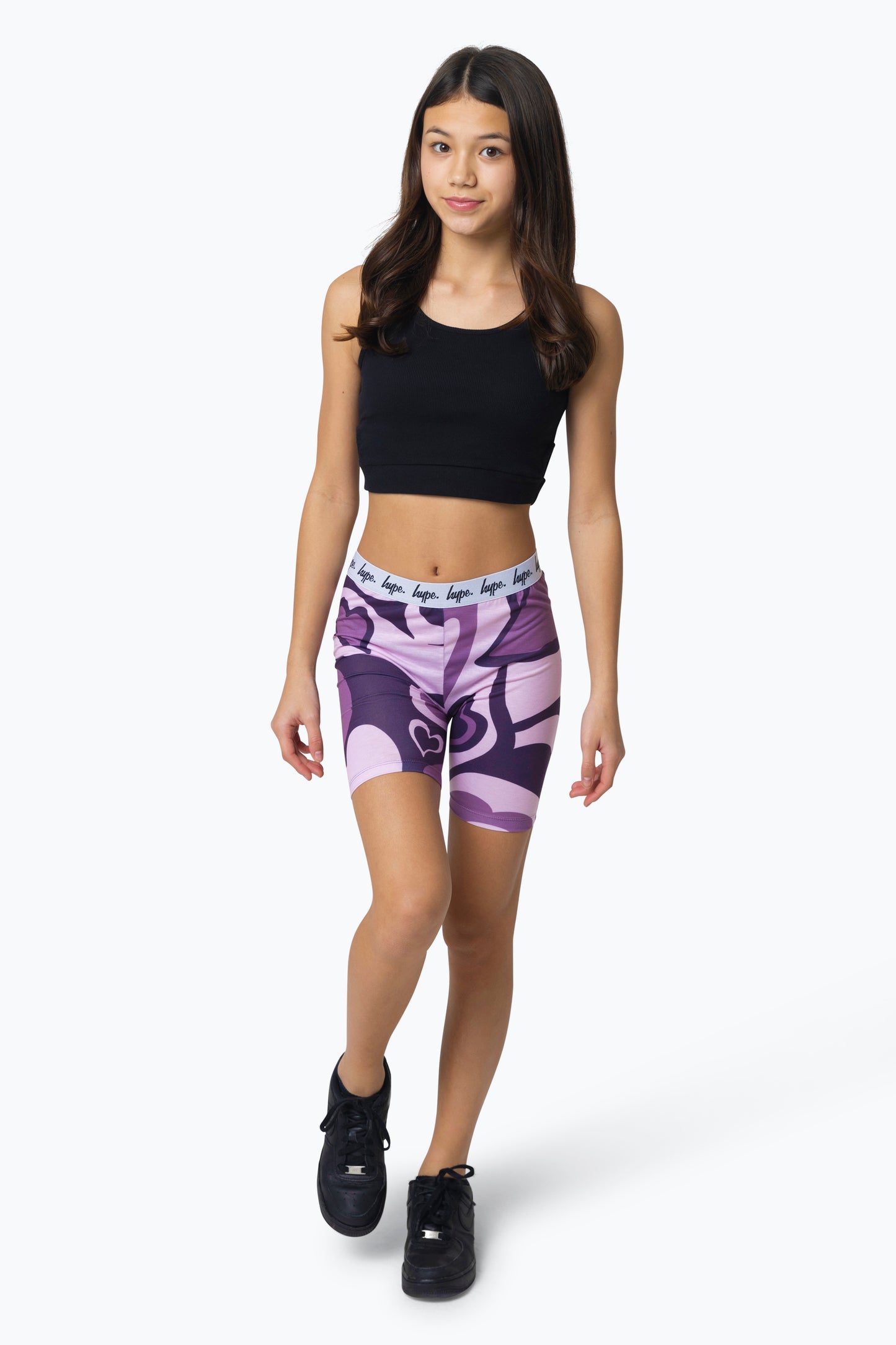 Hype Kids Pink Swirl Heart Cycle Shorts