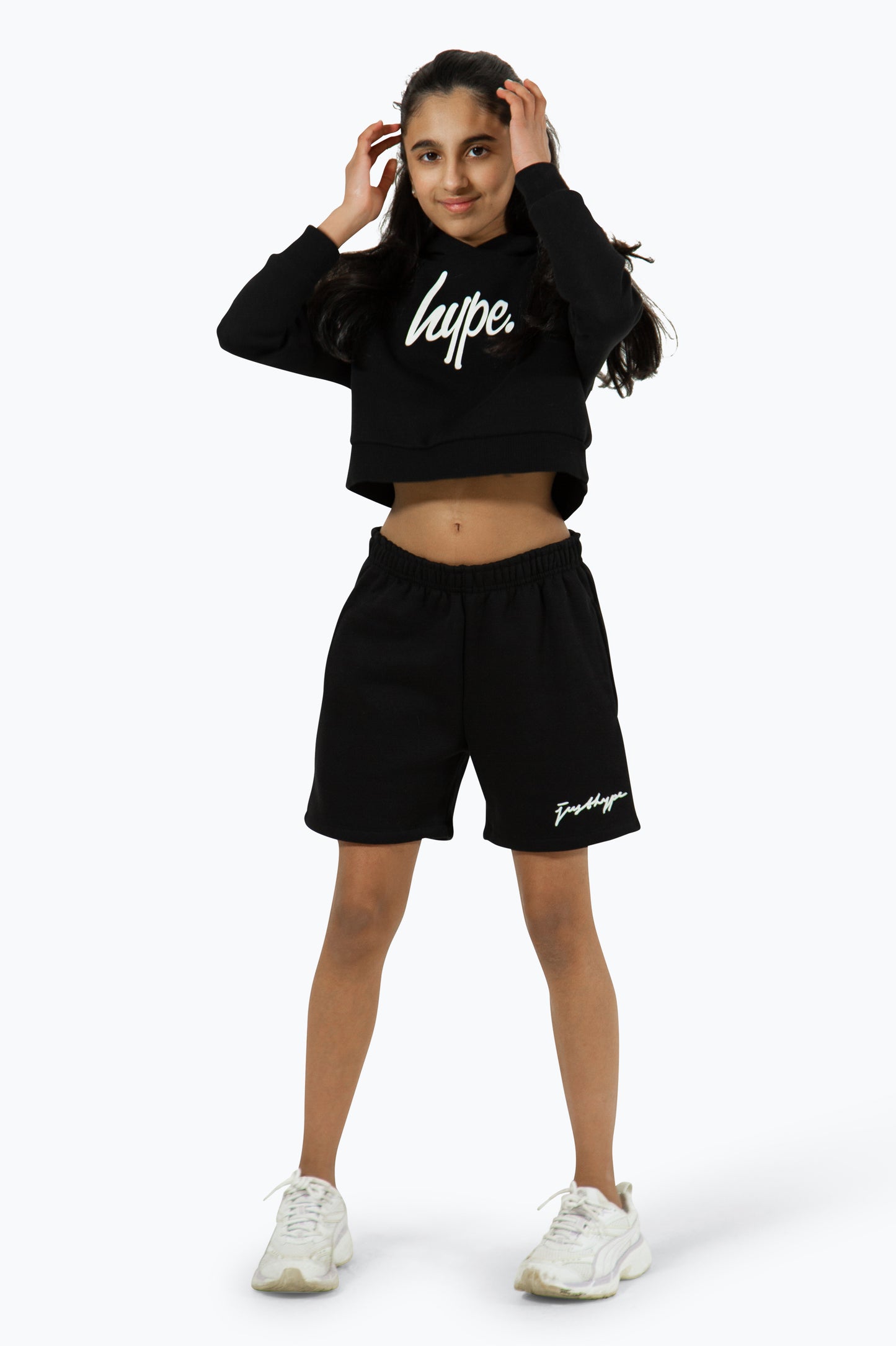 Hype Girls Black Scribble Shorts